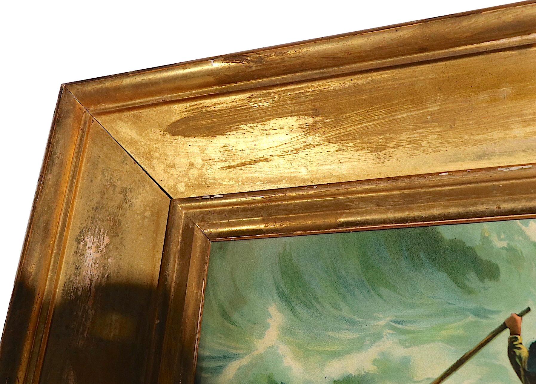 Antique Pier Mirror à cadre doré en vente 5