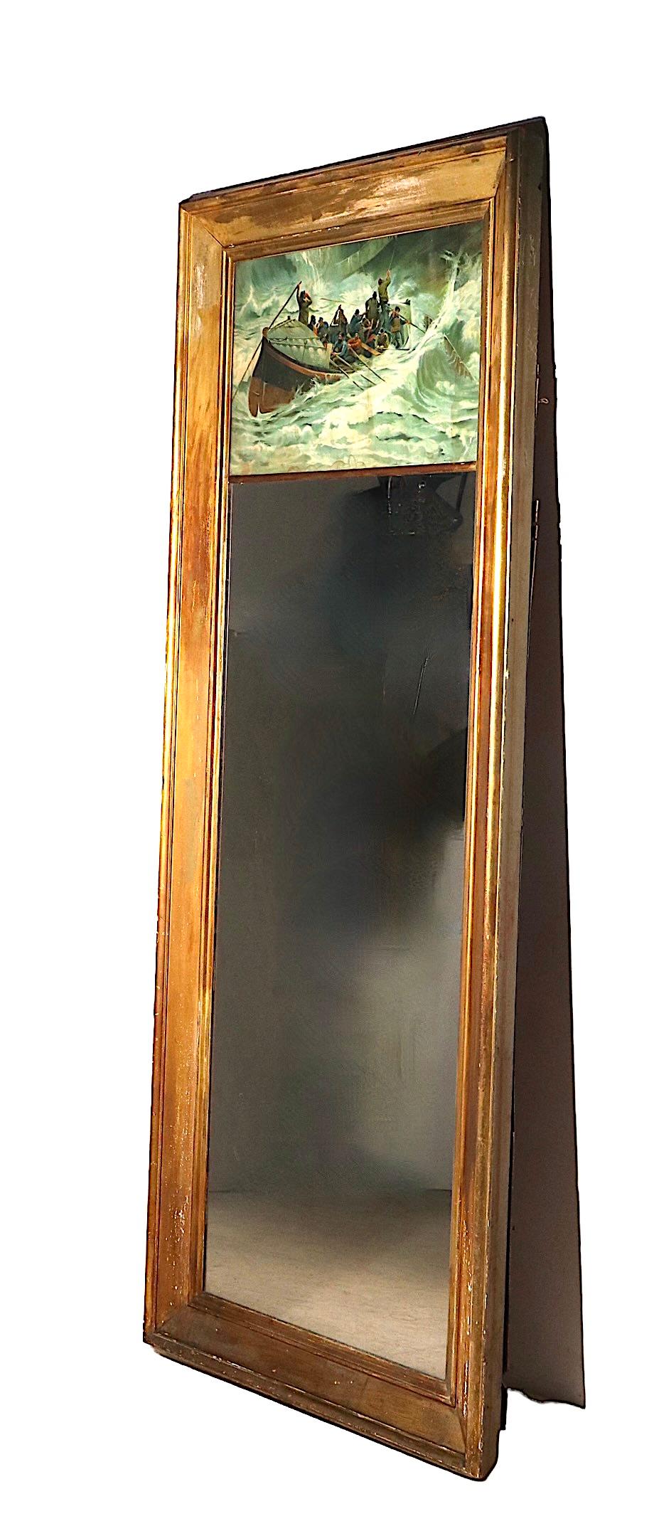19th Century Antique Gilt Frame Pier Mirror For Sale
