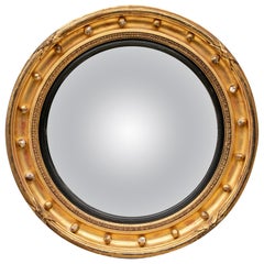 Antique Gilt Framed Convex Mirror