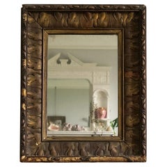 Antique Gilt Gesso Rectangular Gilt Acanthus Leaf Wall Mirror, 19th Century
