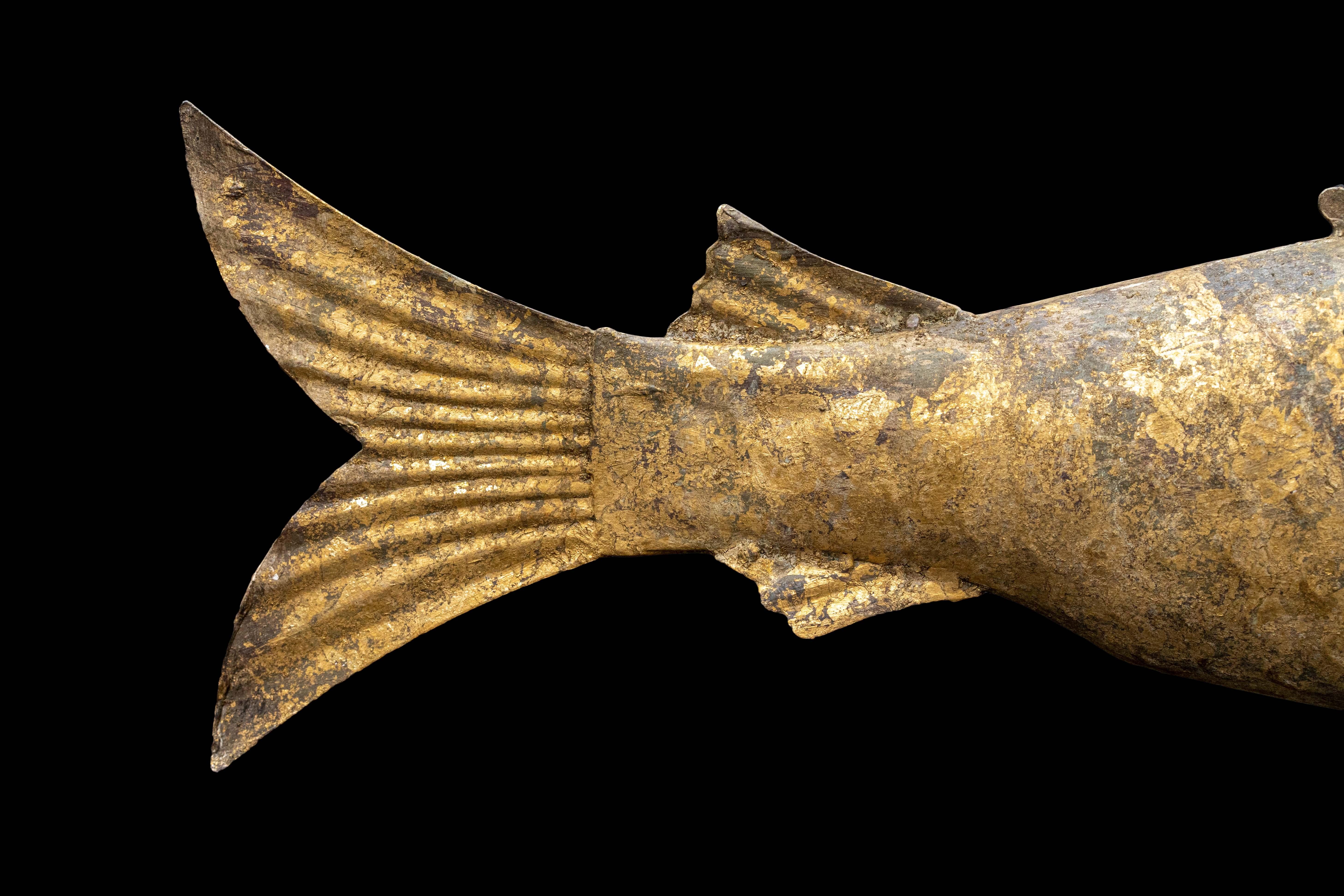 Antique Gilt Metal Fish Weathervane 1