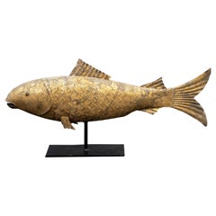 Antique Gilt Metal Fish Weathervane