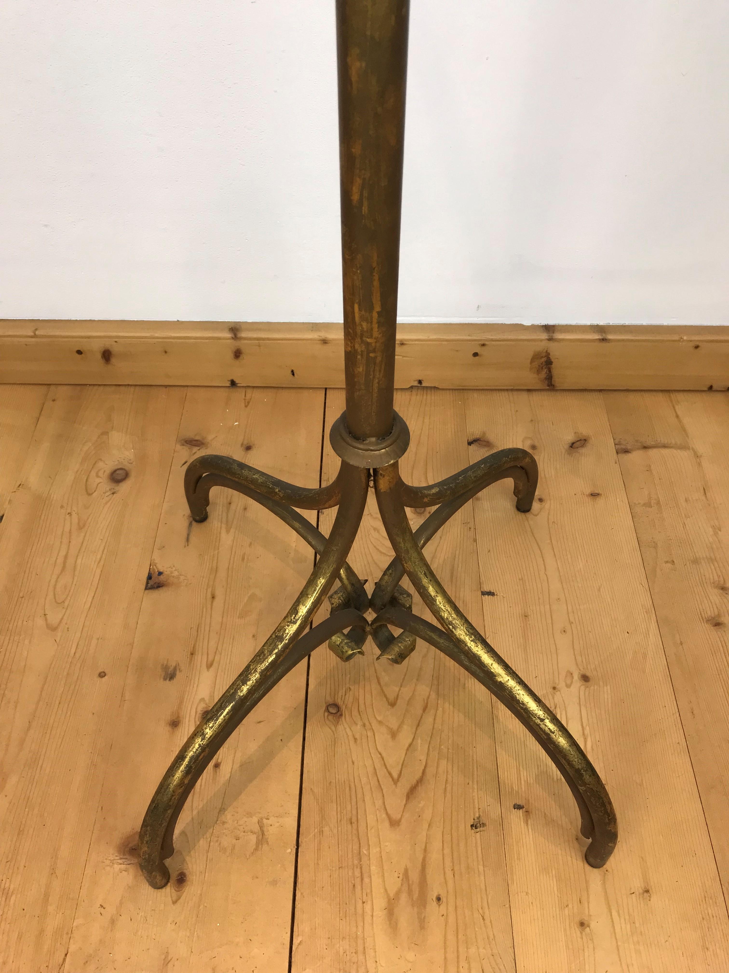 Antique Gilt Metal Hat and Coat Stand For Sale 4
