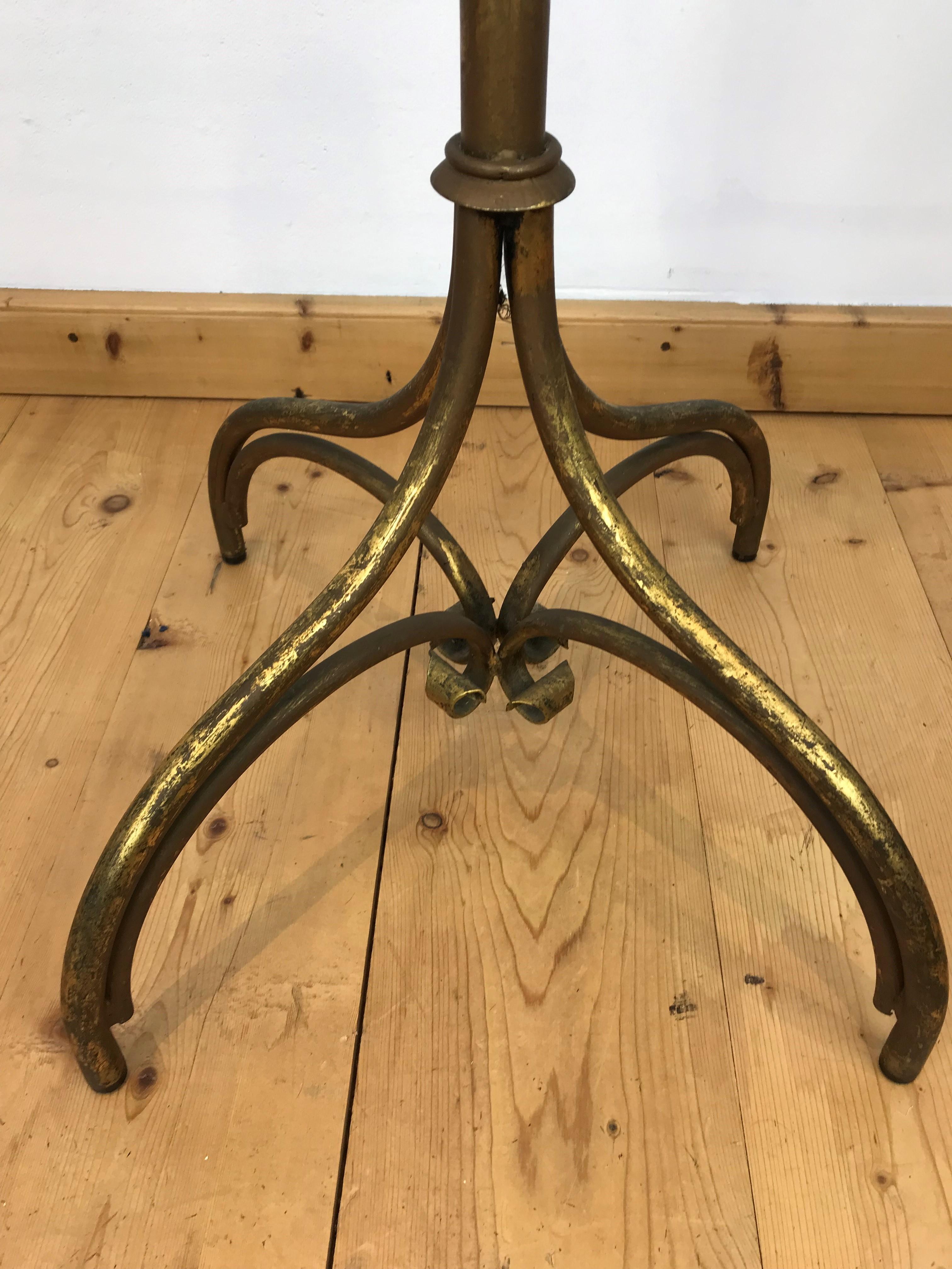 Antique Gilt Metal Hat and Coat Stand For Sale 5