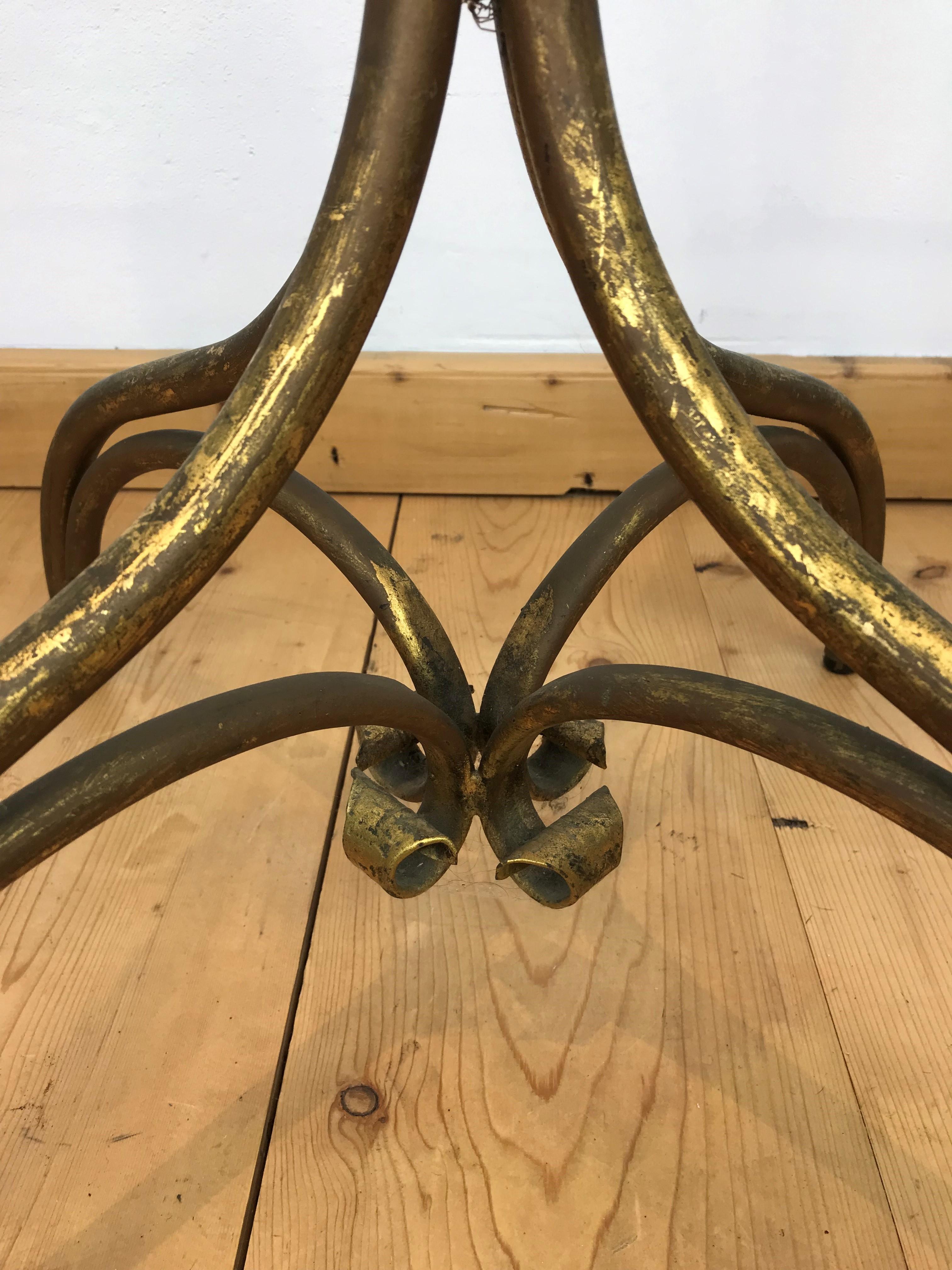 Antique Gilt Metal Hat and Coat Stand For Sale 6