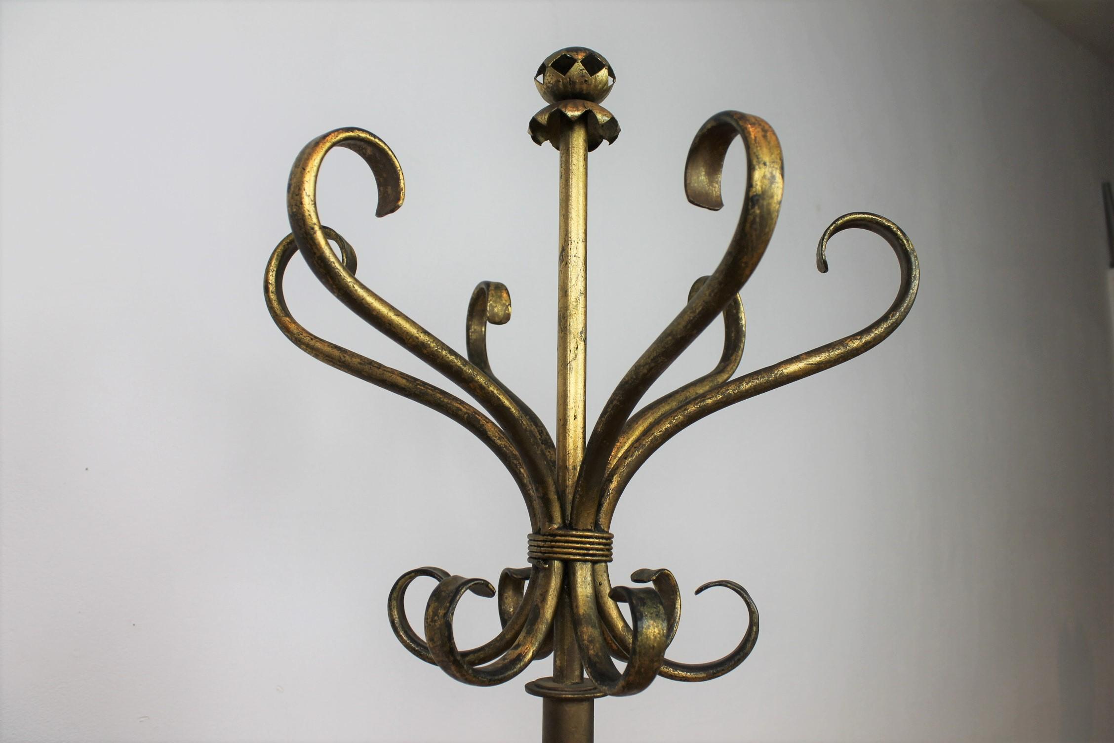 antique metal coat rack
