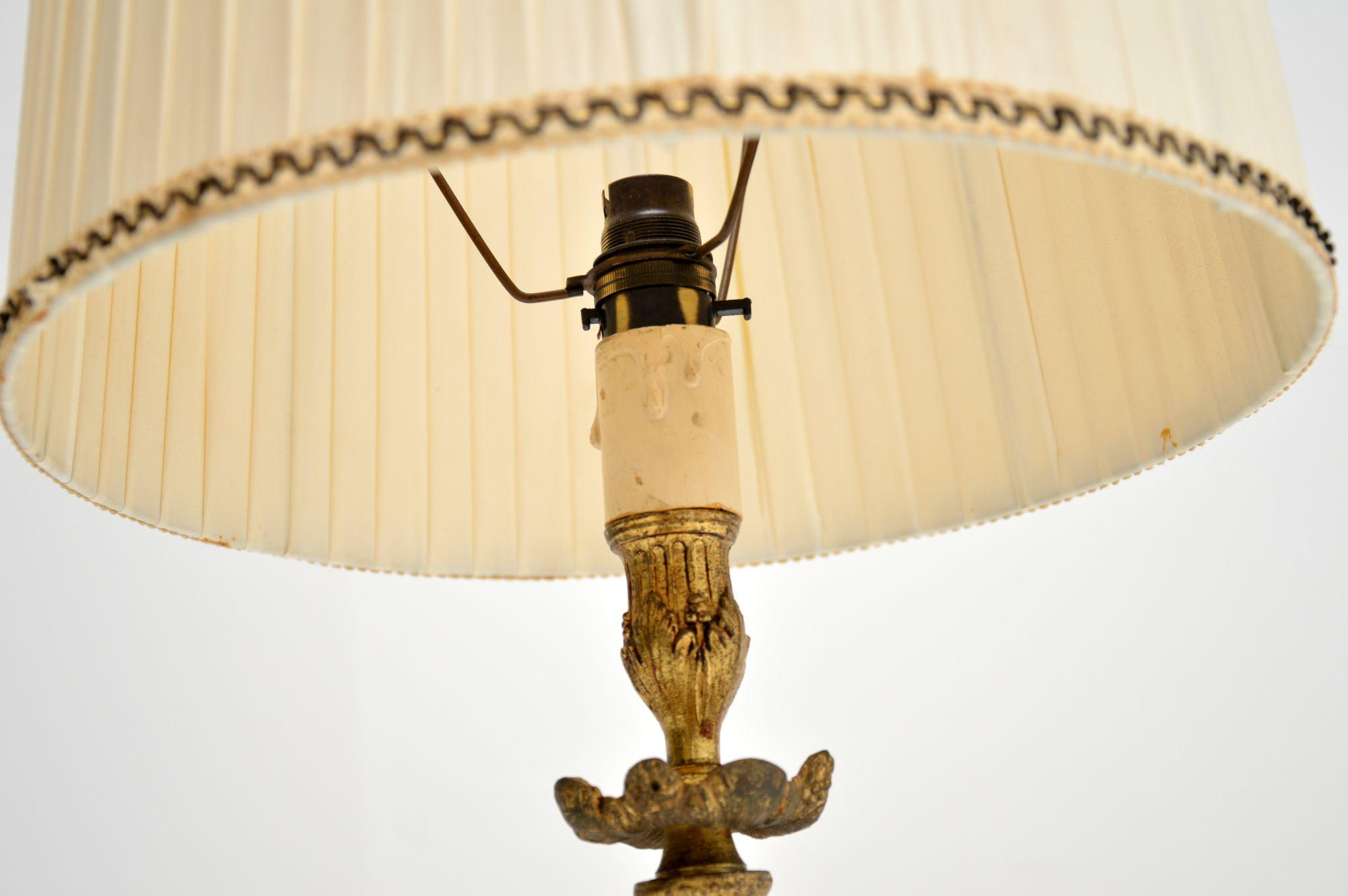 Antique Gilt Metal Table Lamp 1