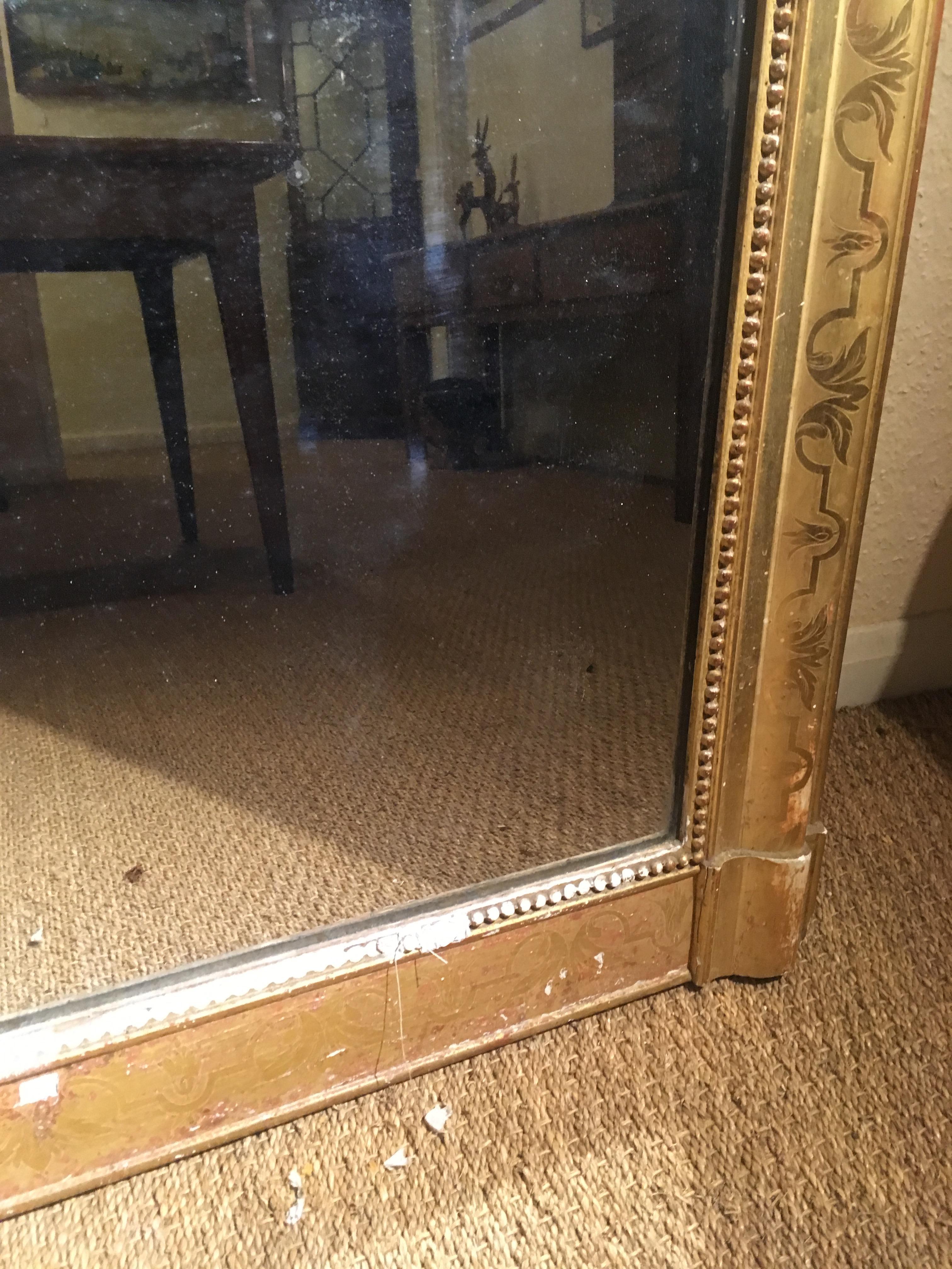 Mid-19th Century Antique Gilt Mirror