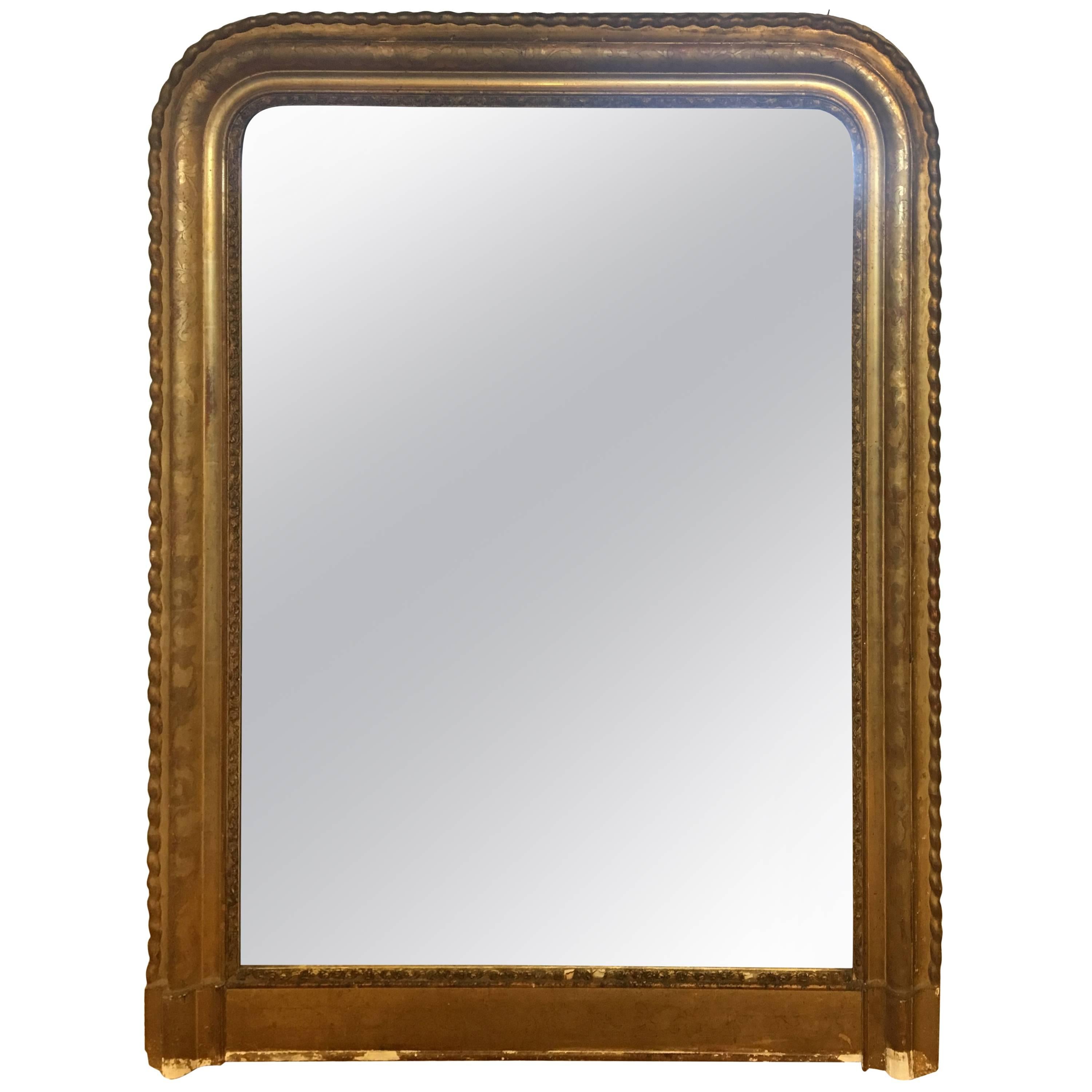 Antique Gilt Mirror For Sale