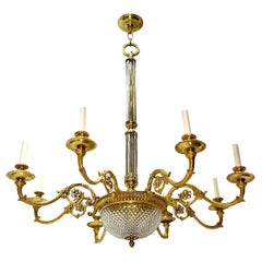 Lustre néoclassique ancien en vermeil