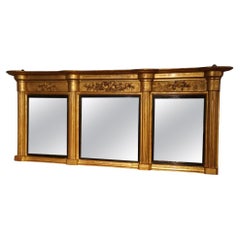 Antique gilt over mantle mirror