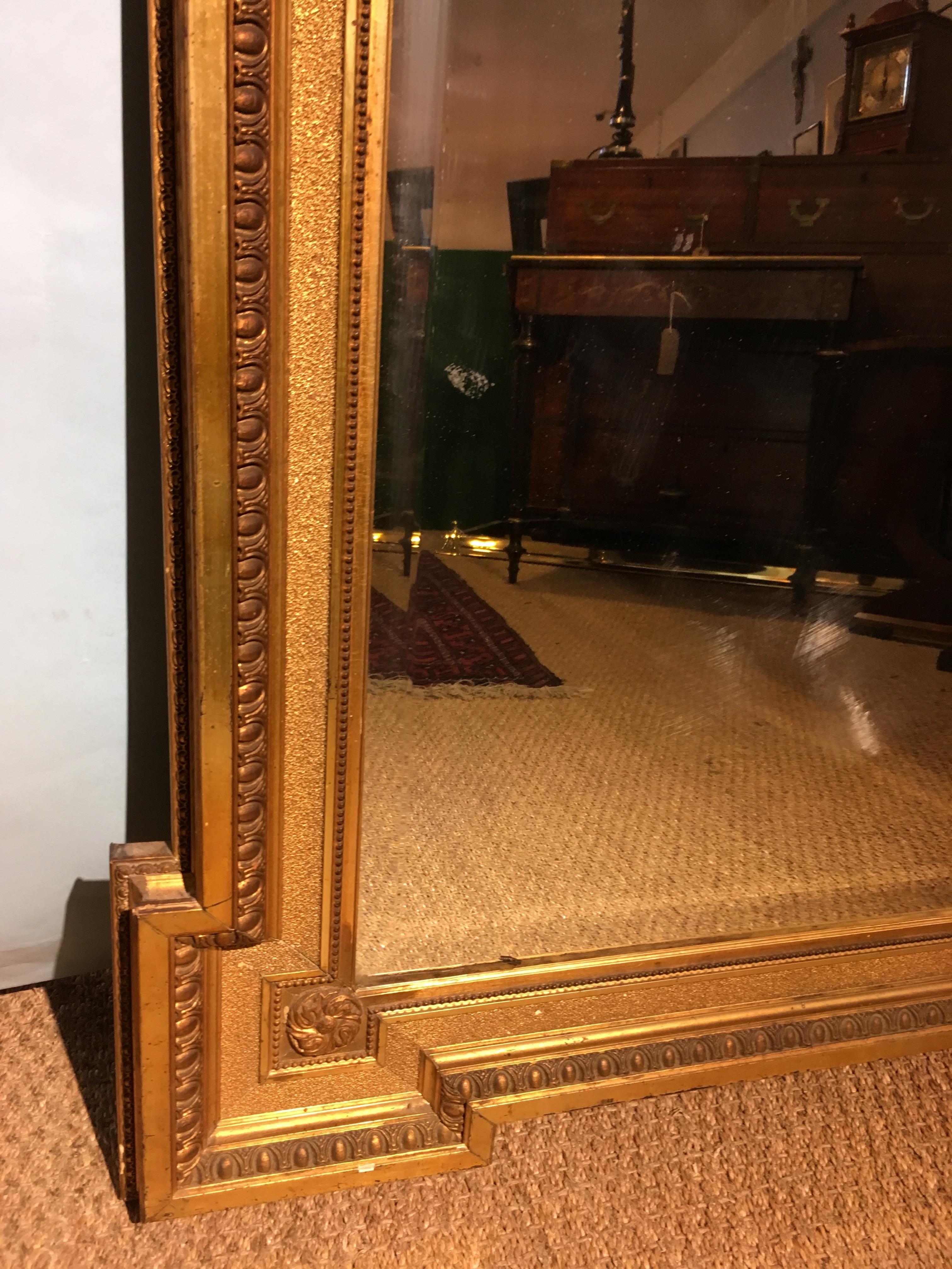 Late 19th Century Antique Gilt Overmantel Mirror