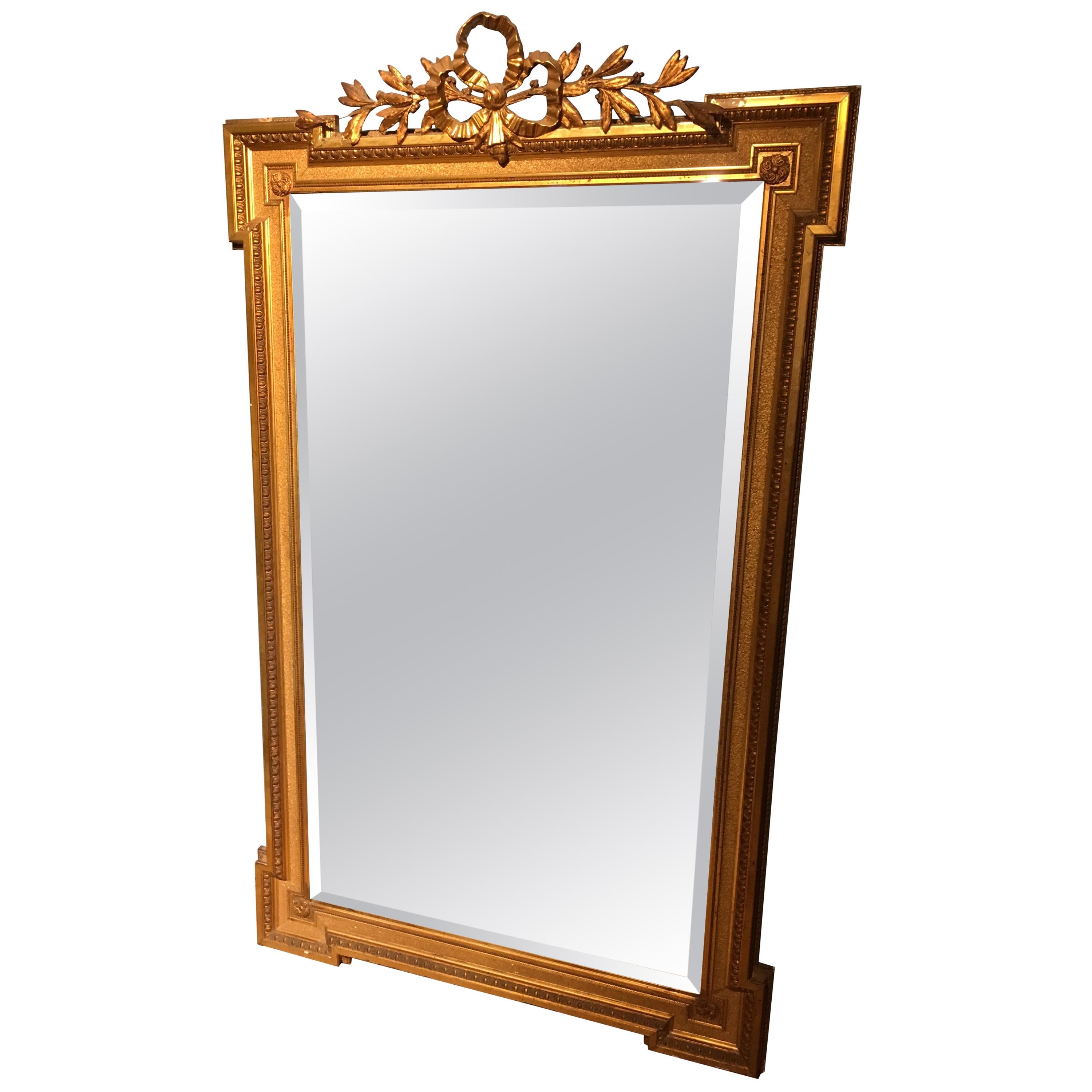 Antique Gilt Overmantel Mirror
