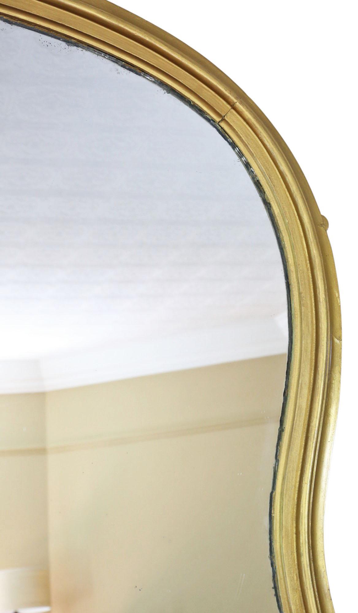 Antique Gilt Overmantle Wall Mirror – Very Large 19th Century Gold Frame Vintage For Sale 2