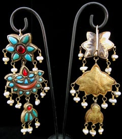 Antique Gilt Silver Earrings