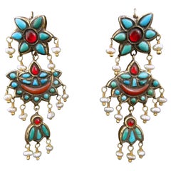 Antique Gilt Silver Earrings