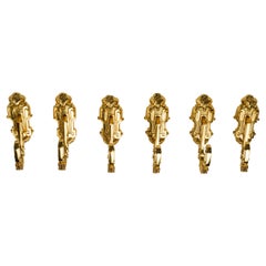Antique True Gilt  Curtain Supports or Tiebacks
