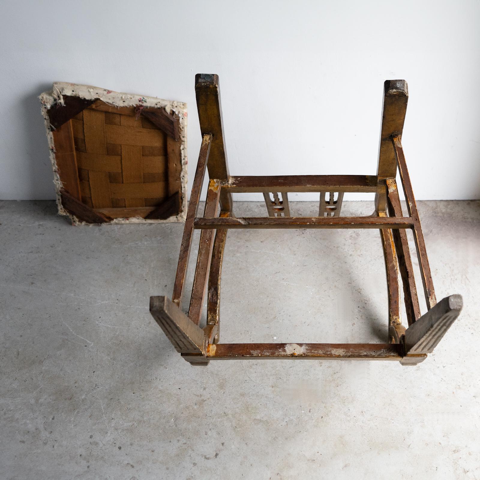 Ancienne chaise d'appoint vénitienne dorée, fin 18e/début 19e siècle en vente 6