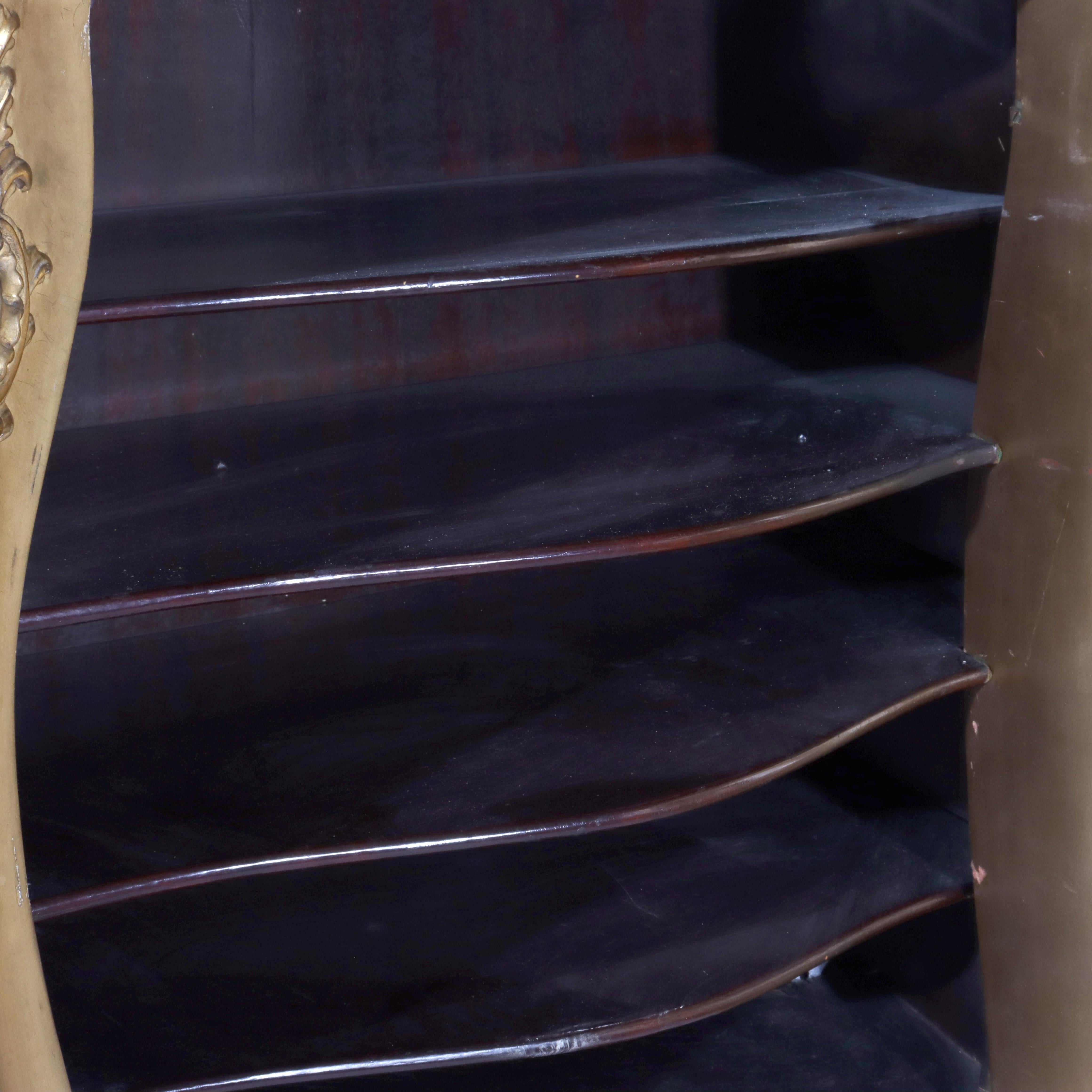 Antique Gilt & Vernis Martin Painted Marble Top Bombay Commode 19thC For Sale 3