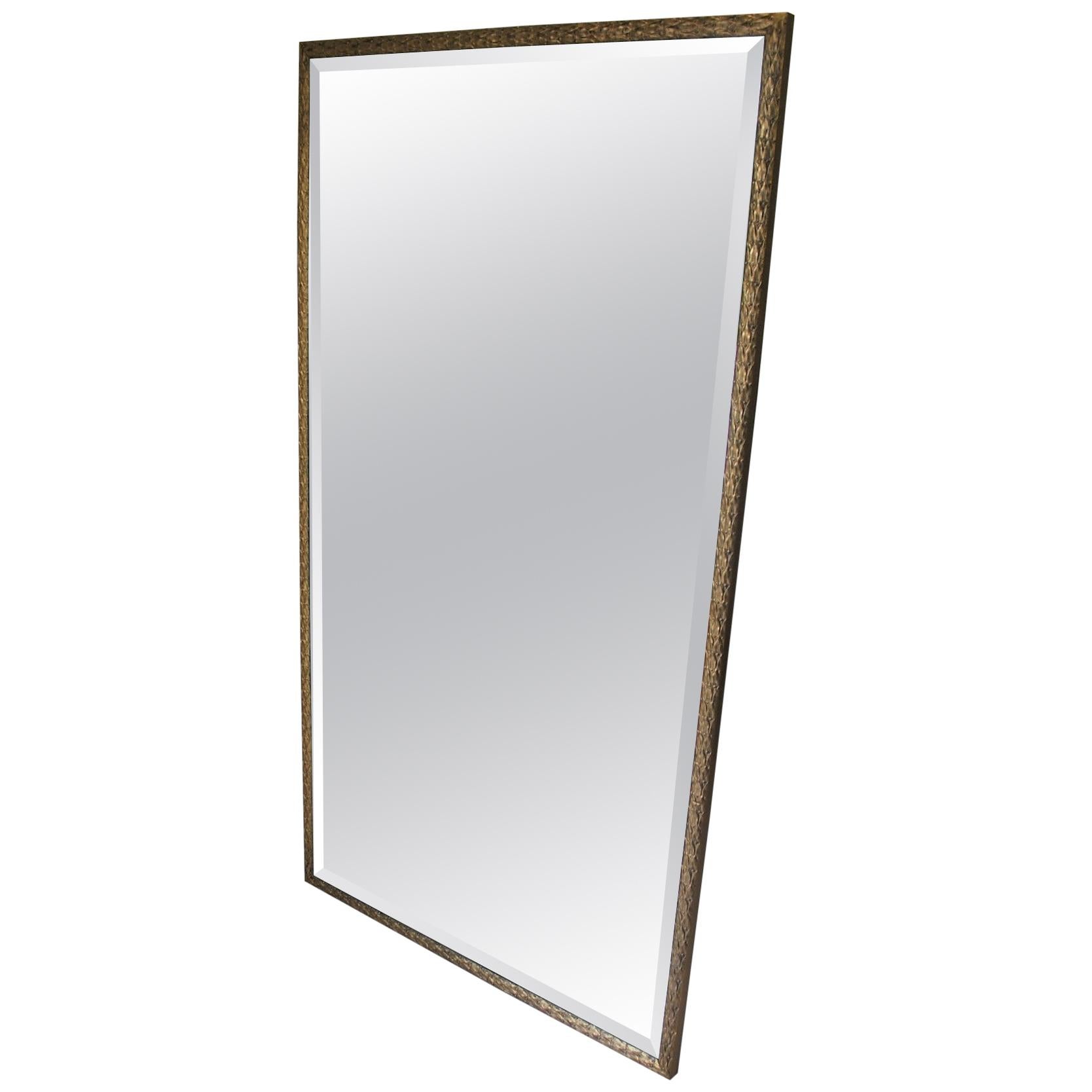 Antique Gilt Wall Hanging Mirror/ Overmantel Mirror For Sale