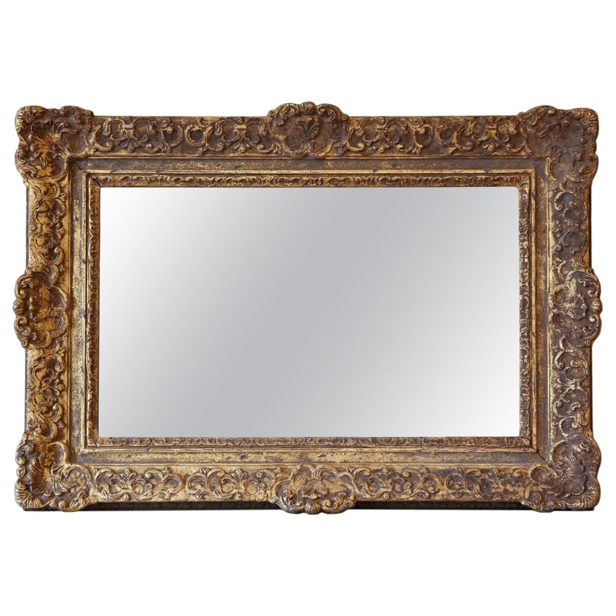 Antique Gilt Wall Mirror 19th Century Overmantle