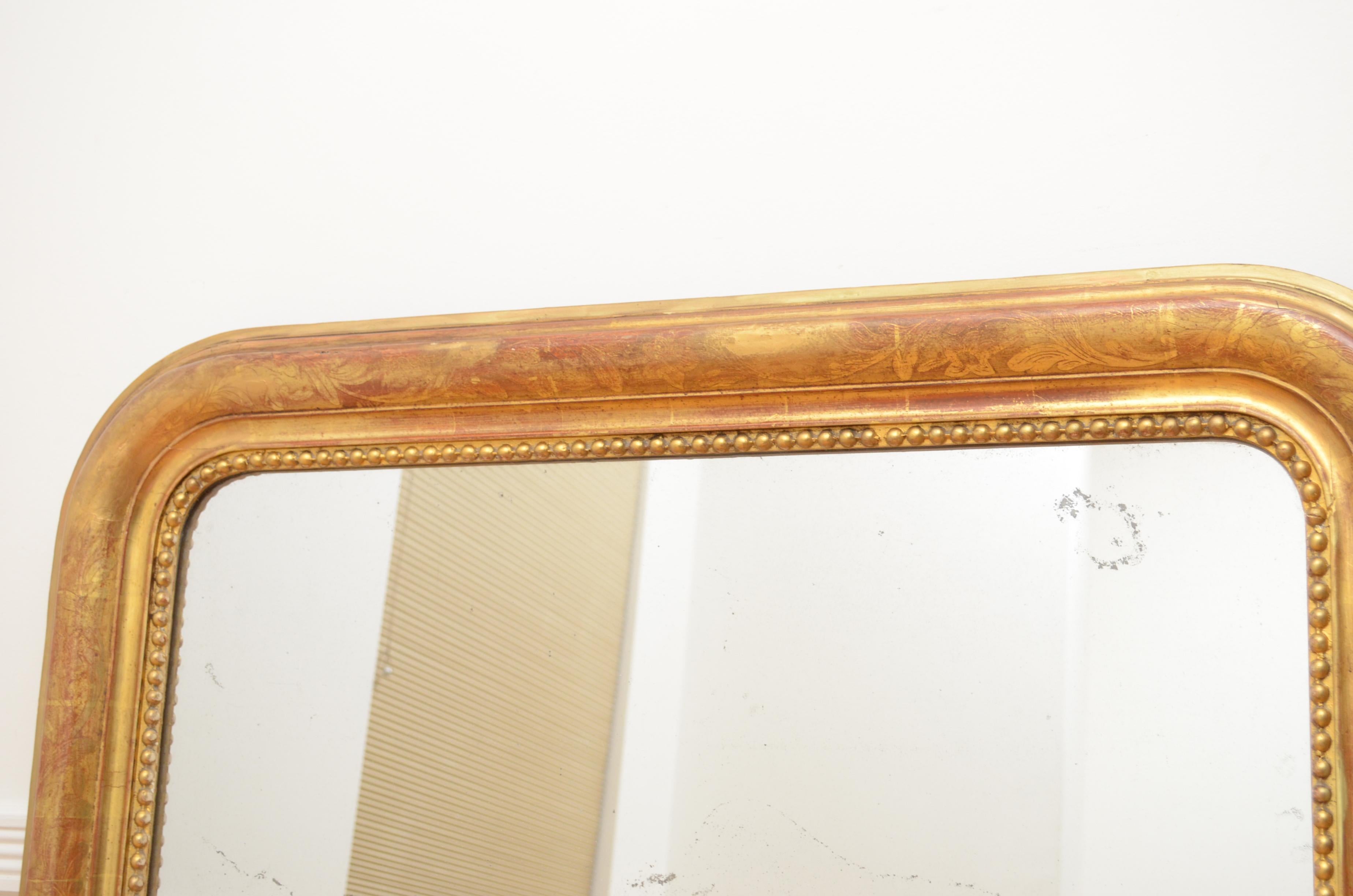 Louis Philippe Antique Gilt Wall Mirror