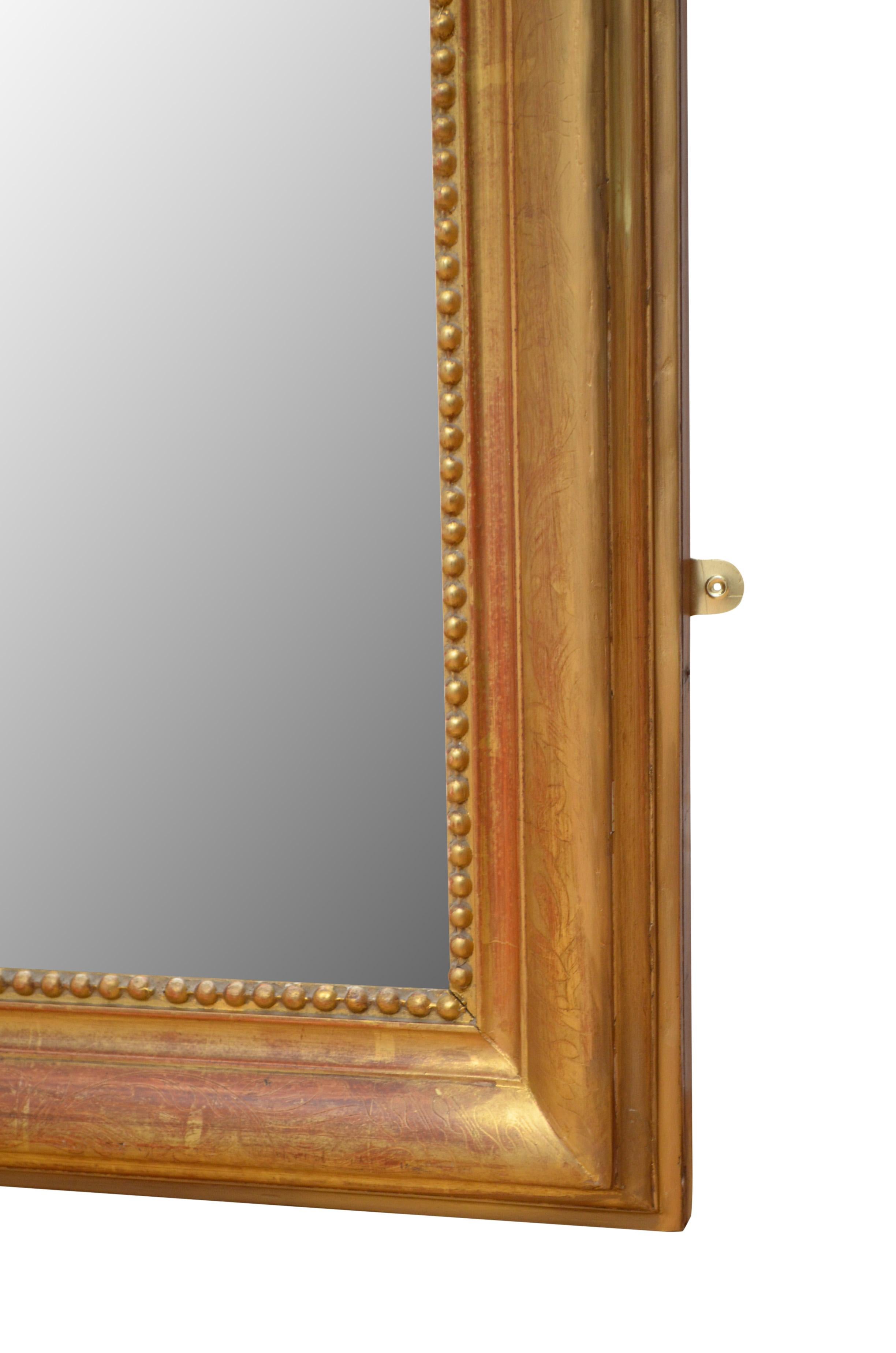 Antique Gilt Wall Mirror In Good Condition In Whaley Bridge, GB