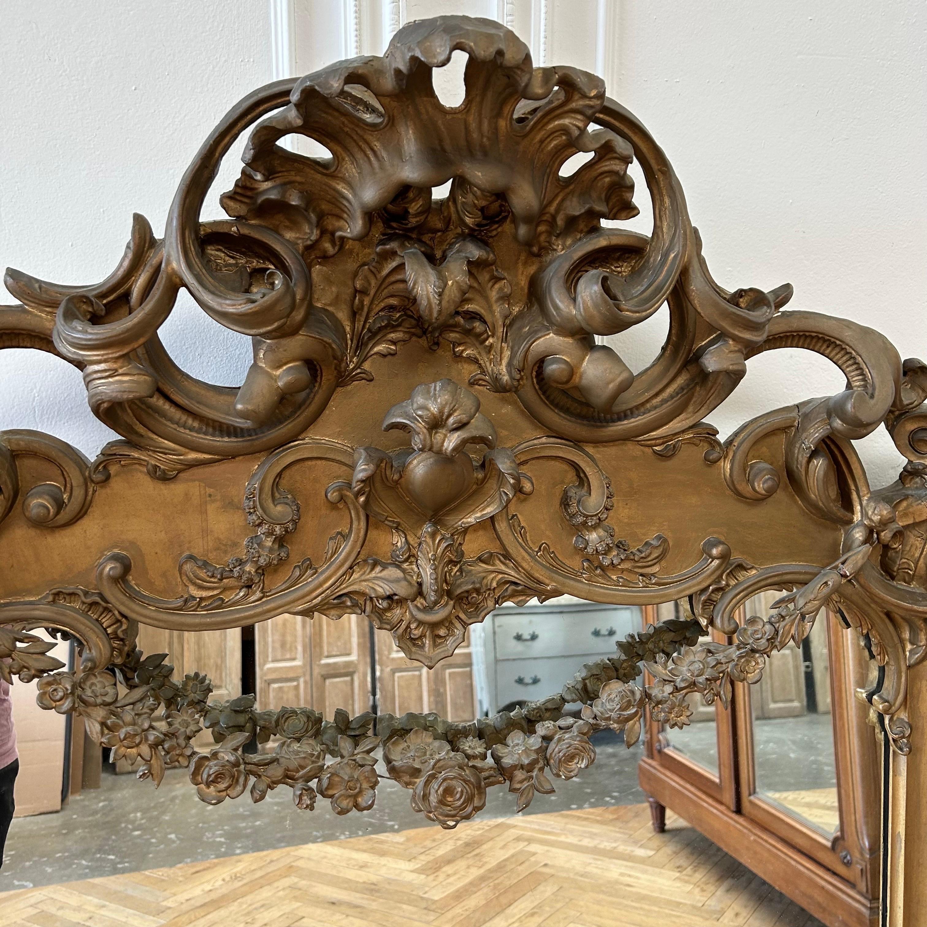 miroir ancien dore