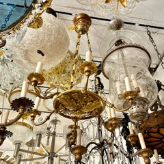 Antique Gilt Wood Chandelier