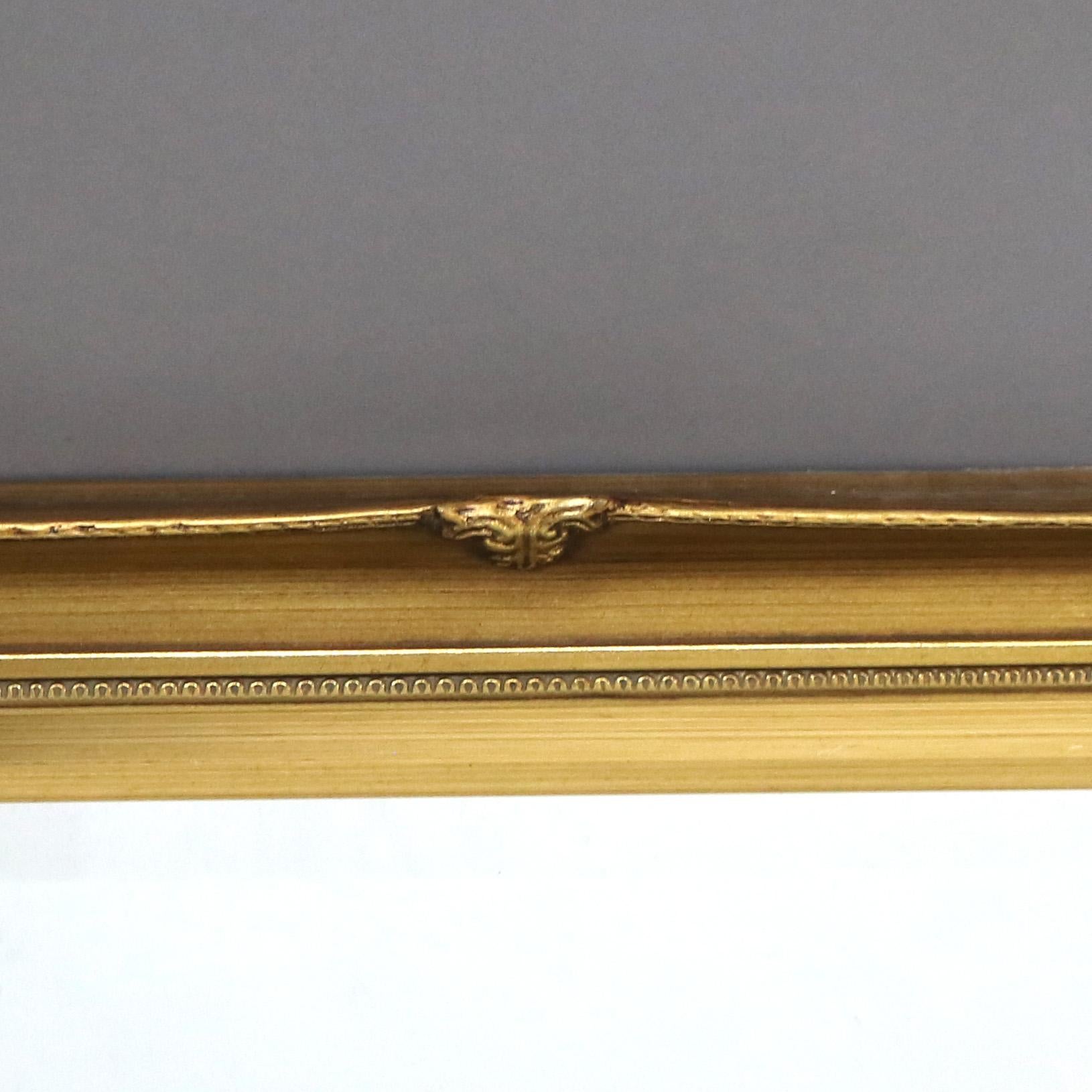 Antique Mirror con cornice in legno dorato C1930 in vendita 4
