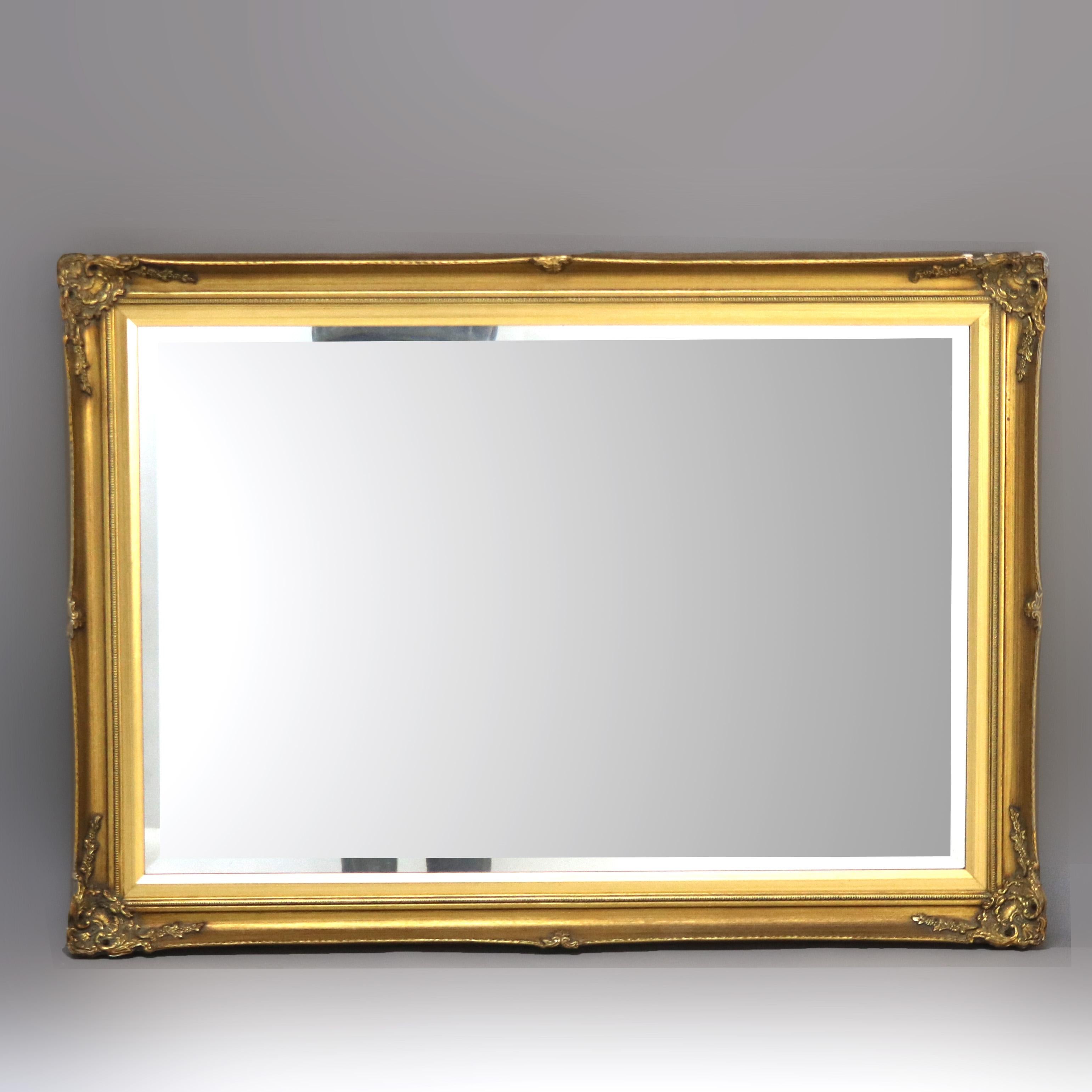 Specchio Antique Mirror con cornice in legno dorato C1930 in vendita