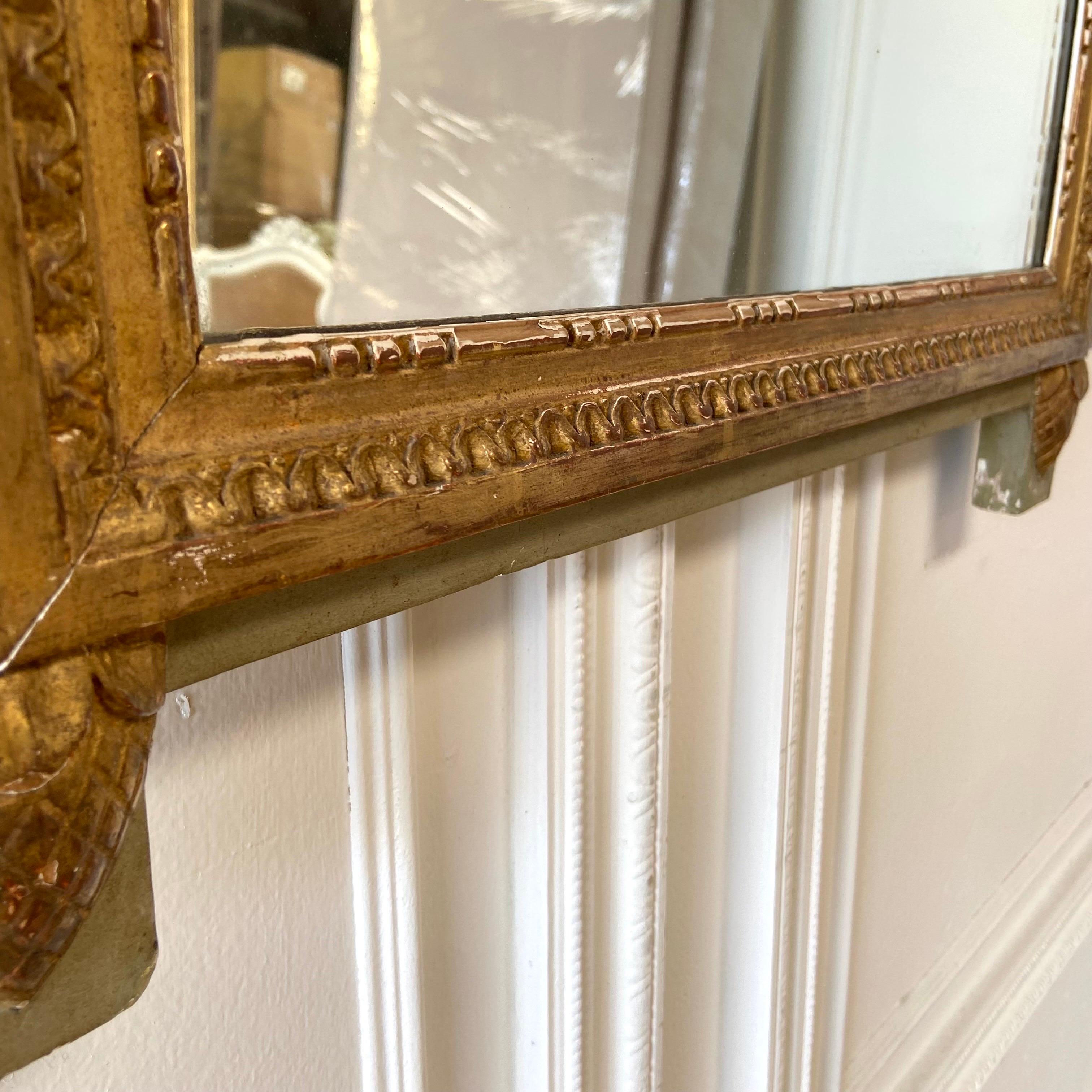 Antique Gilt Wood French Mirror  For Sale 4