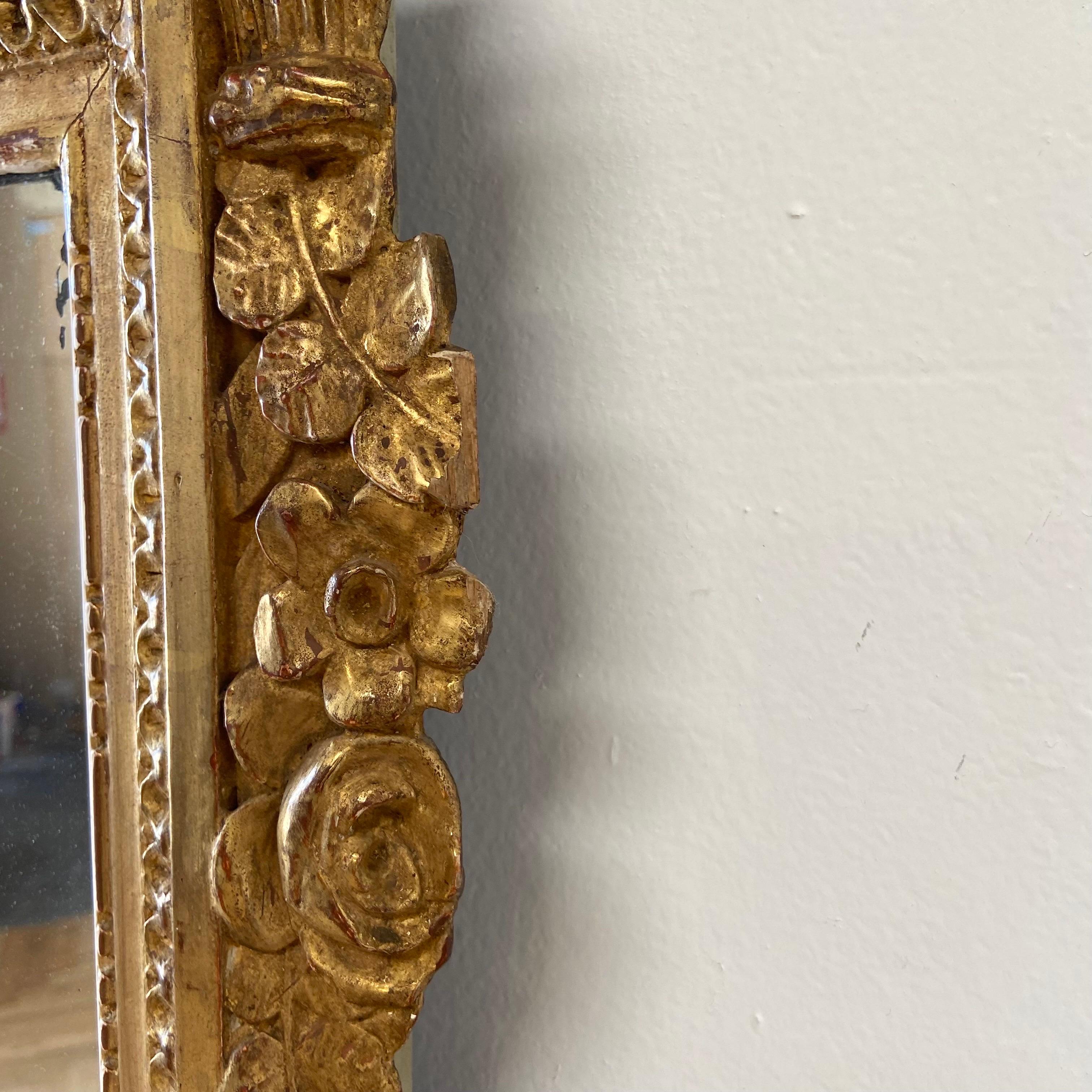Antique Gilt Wood French Mirror  For Sale 3