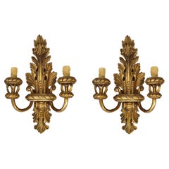 Antique Gilt wood French sconces