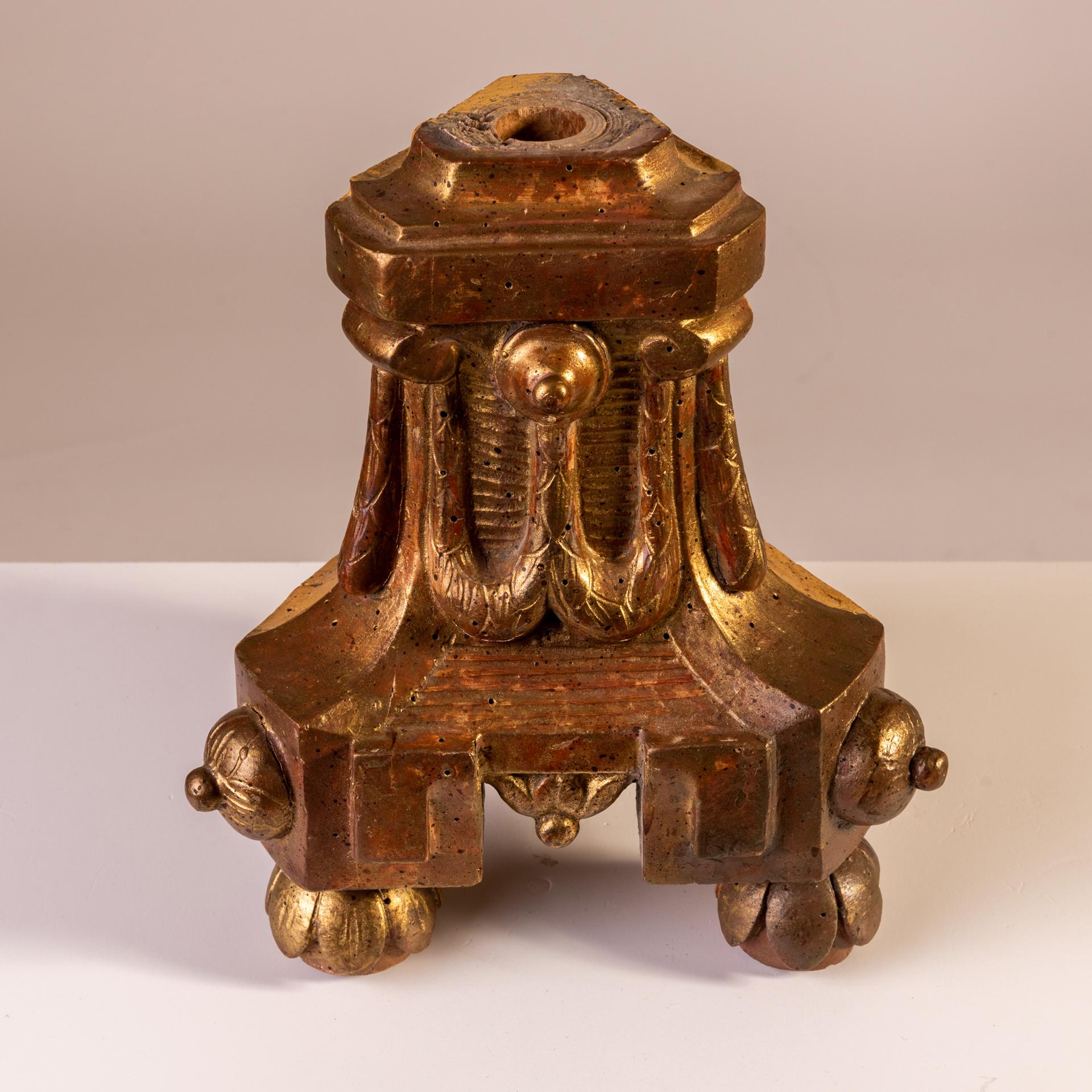 French Antique Gilt Wooden Base Louis XVI For Sale