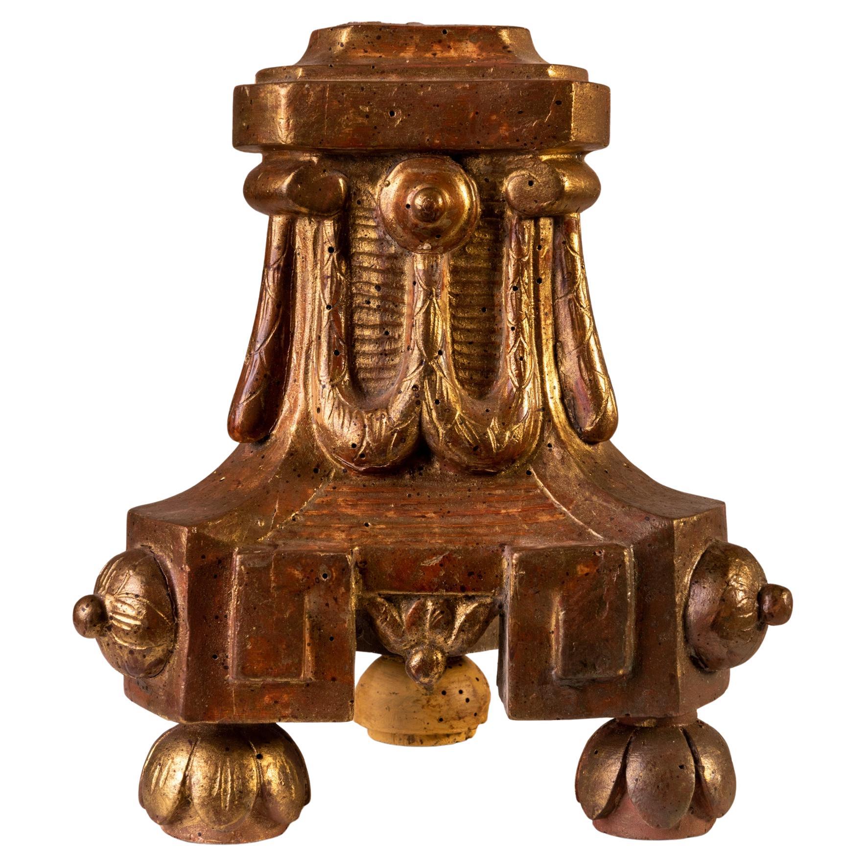 Antique Gilt Wooden Base Louis XVI