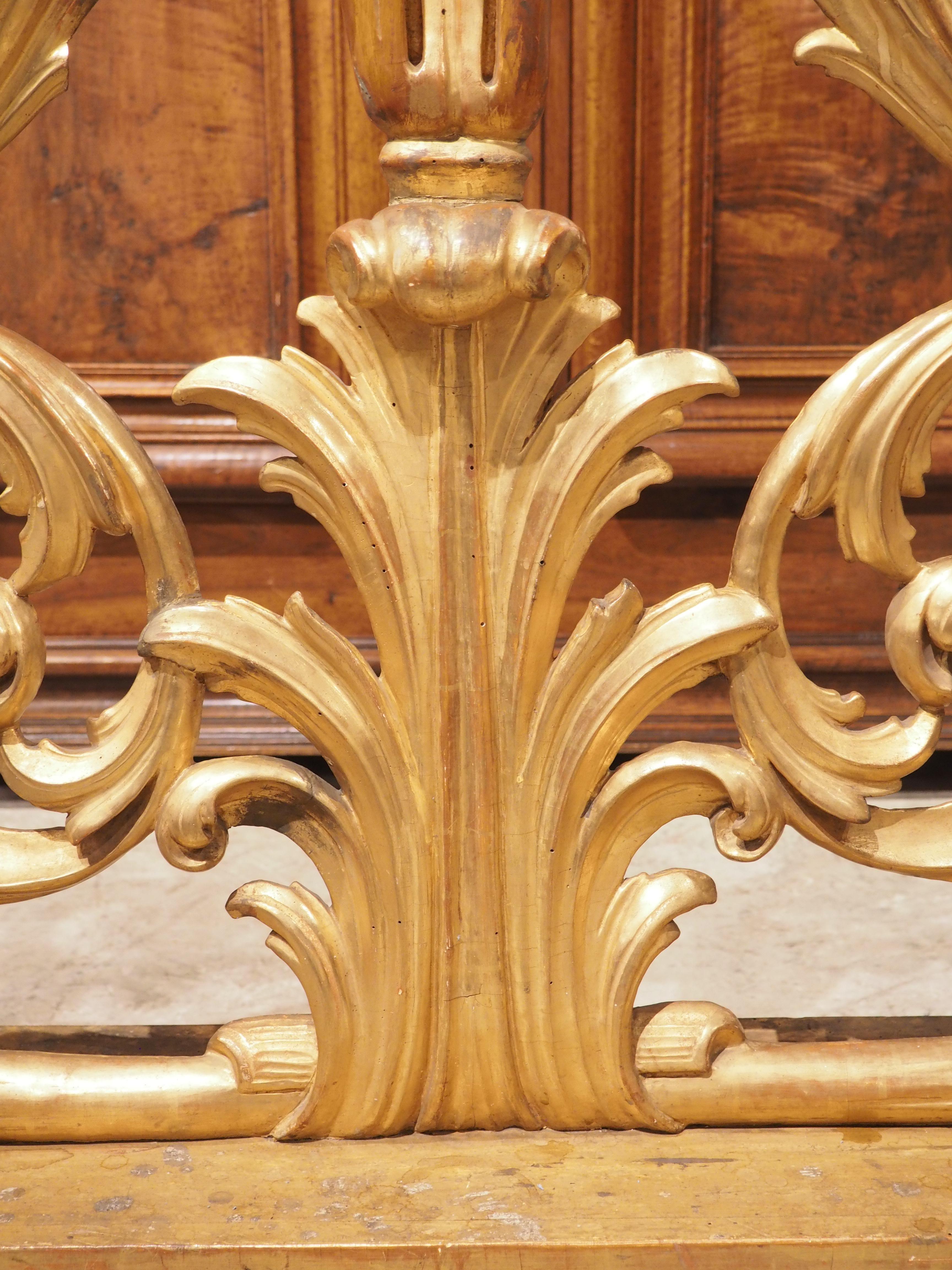 Antiker Altarkandelaber aus vergoldetem Holz aus der Toskana, um 1800 im Angebot 8