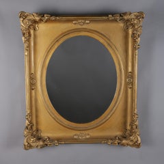 Antique Giltwood Berry and Leg Modeled Shadowbox Wall Mirror, circa 1890