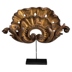 Antique Giltwood Carved Pediment on Stand – Late 18th / Early 19th Century