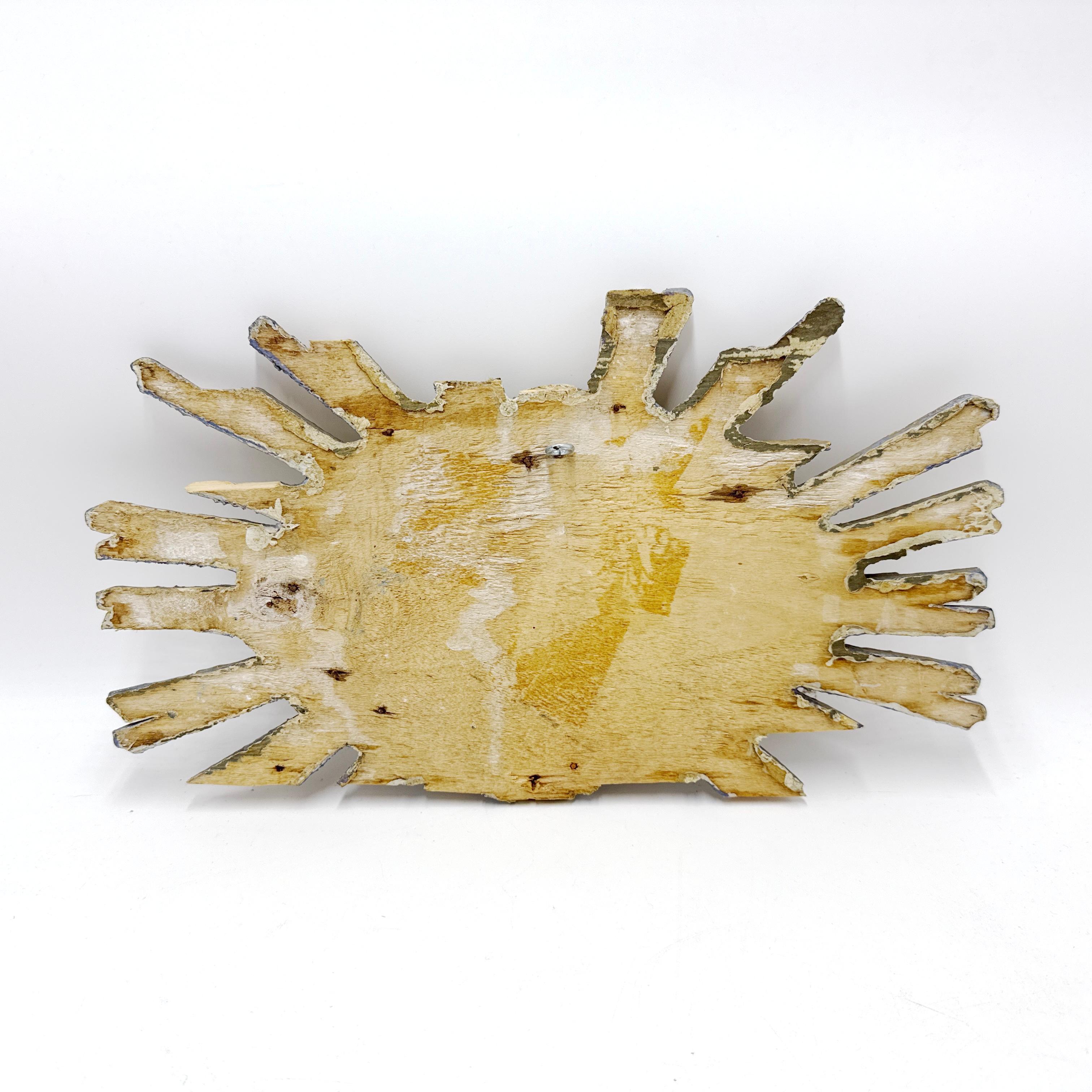 Scultura ecclesiastica antica in legno dorato - Gloria del Tetragramma in vendita 1