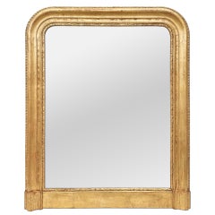 Antique Giltwood Fireplace Mirror, French Louis-Philippe Period, circa 1840