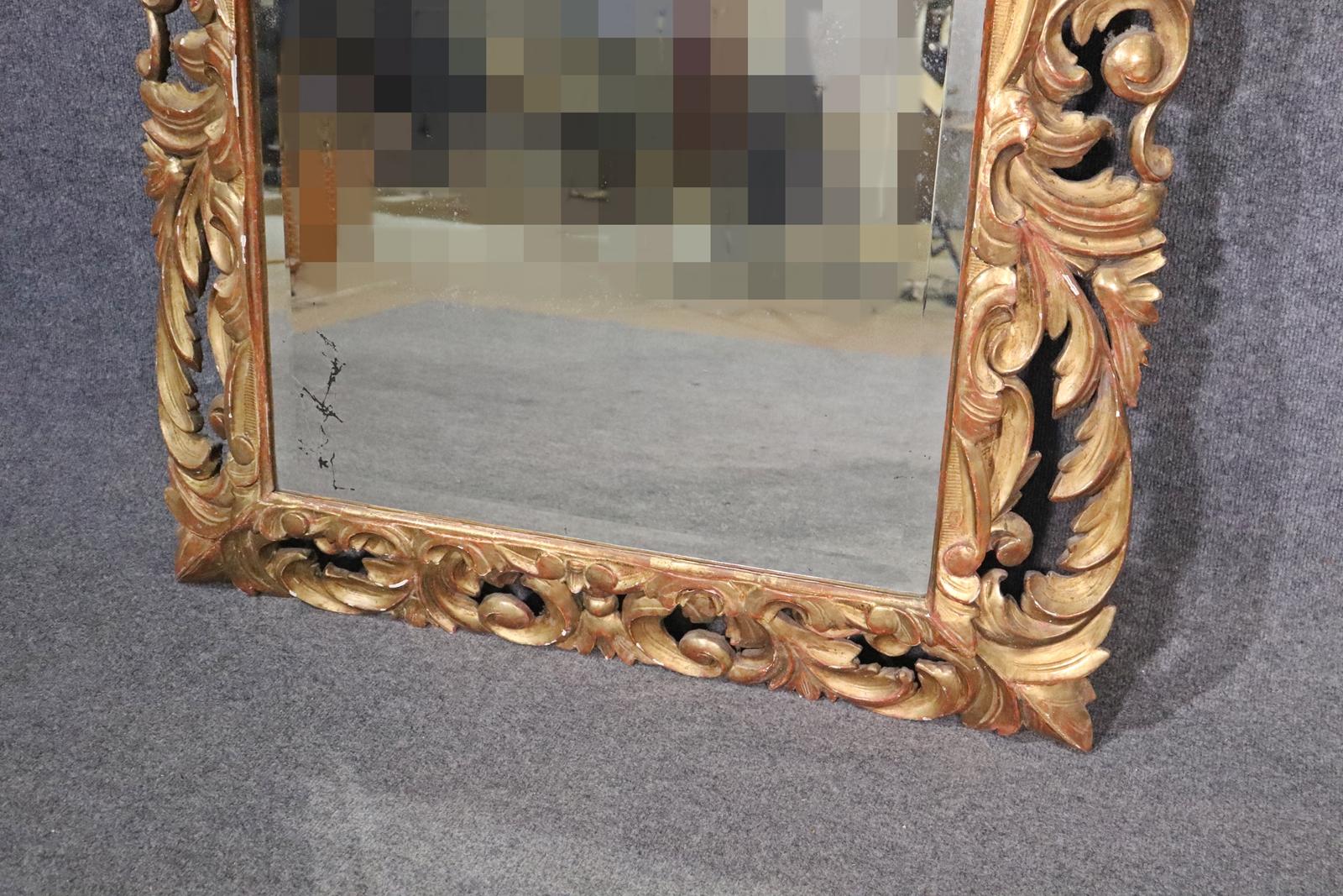Antiker Florentiner italienischer Spiegel aus Giltwood, CIRCA 1890 im Angebot 4