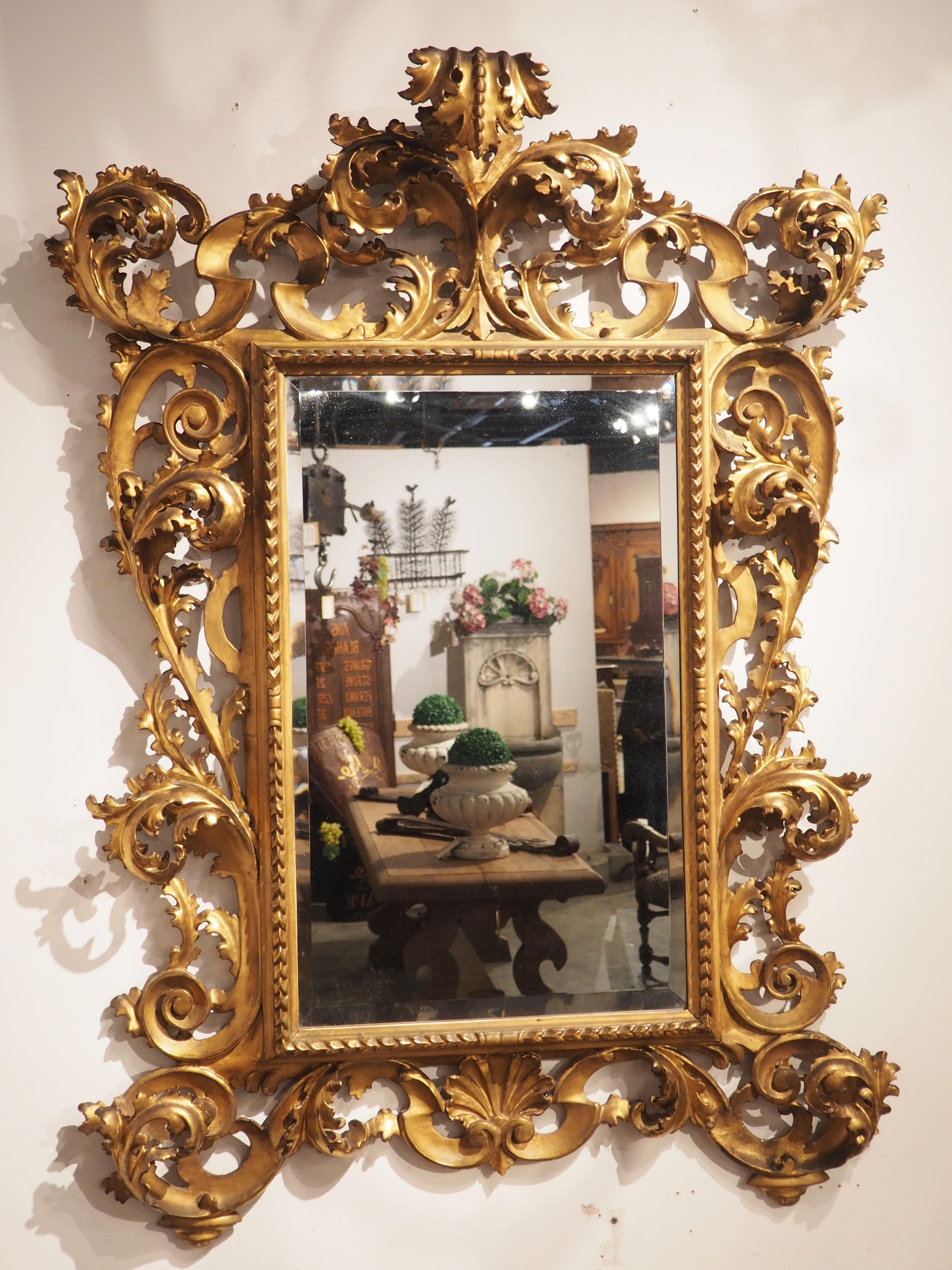 Antique Giltwood Florentine Mirror, circa 1850 For Sale 12