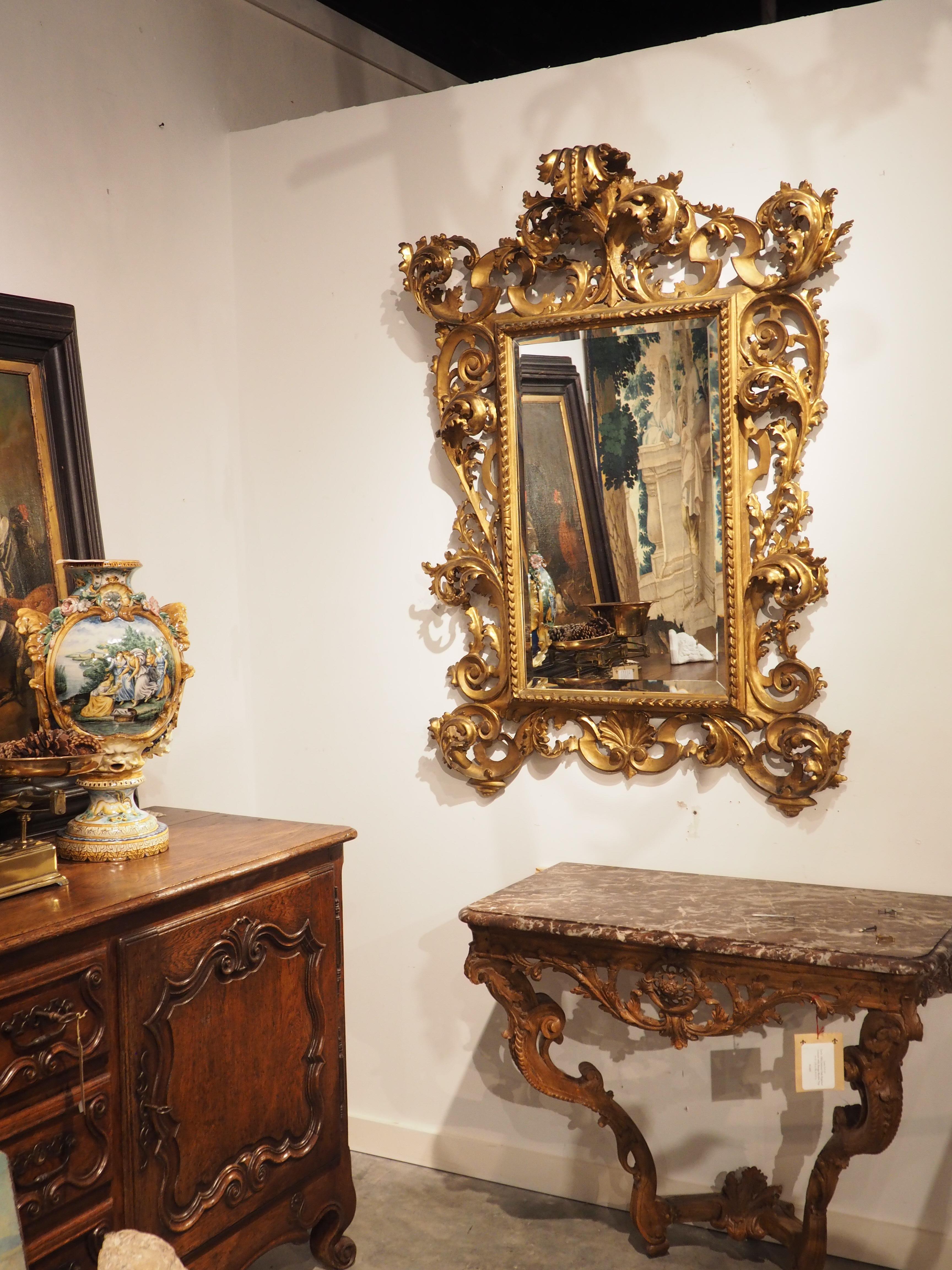 Antique Giltwood Florentine Mirror, circa 1850 For Sale 14