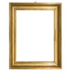 Marco antiguo de madera dorada, también para espejo