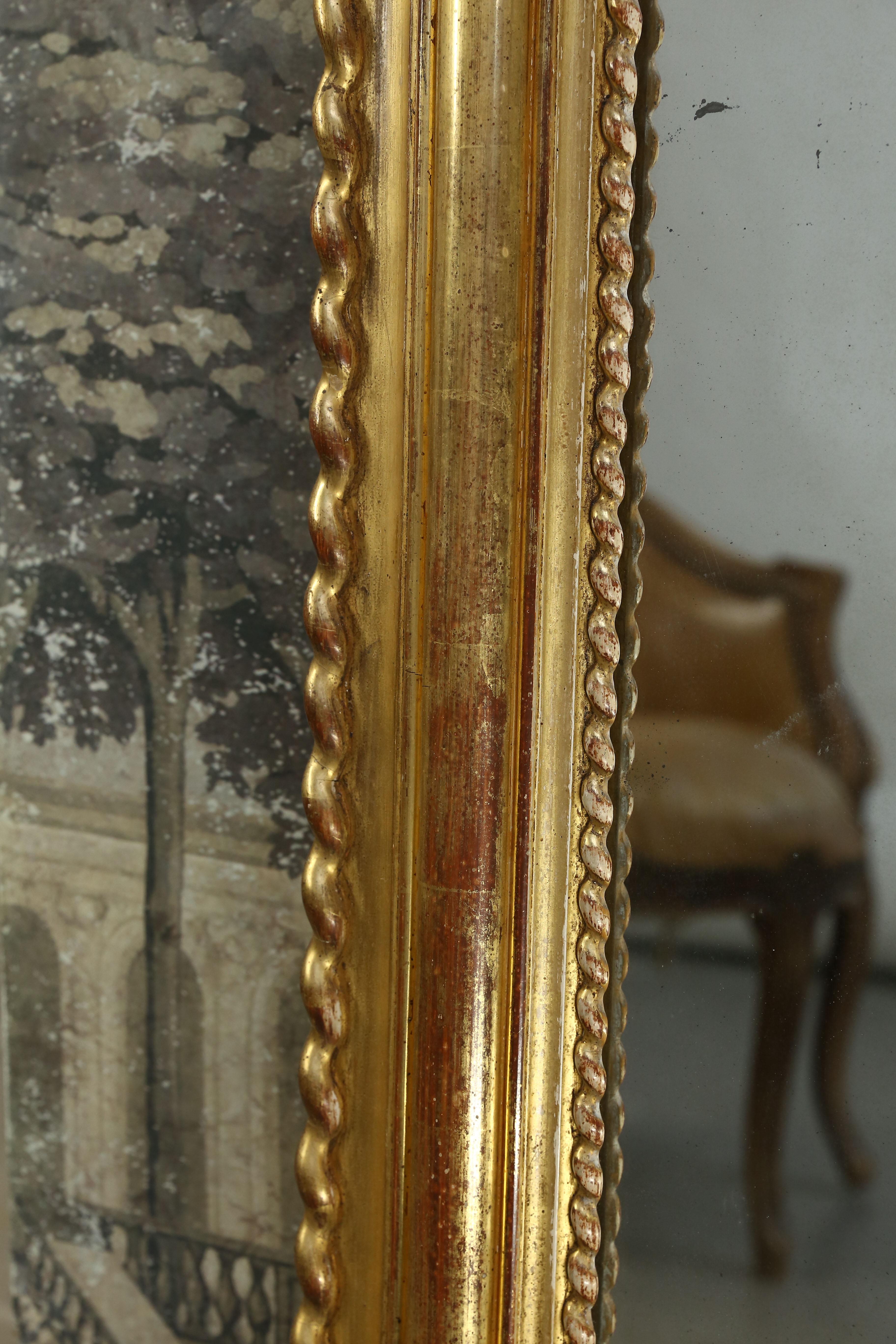 Antique Giltwood Louis Philippe Mirror from France 3