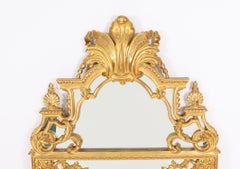 Antique Giltwood Louis Revival Overmantel Cushion Mirror C1920 140 x 83cm