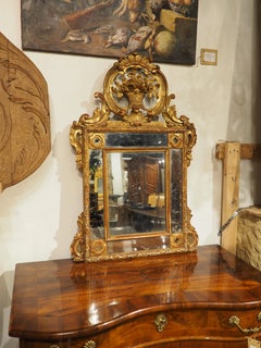 Antique Giltwood Mirror from Provence, France, Circa 1850