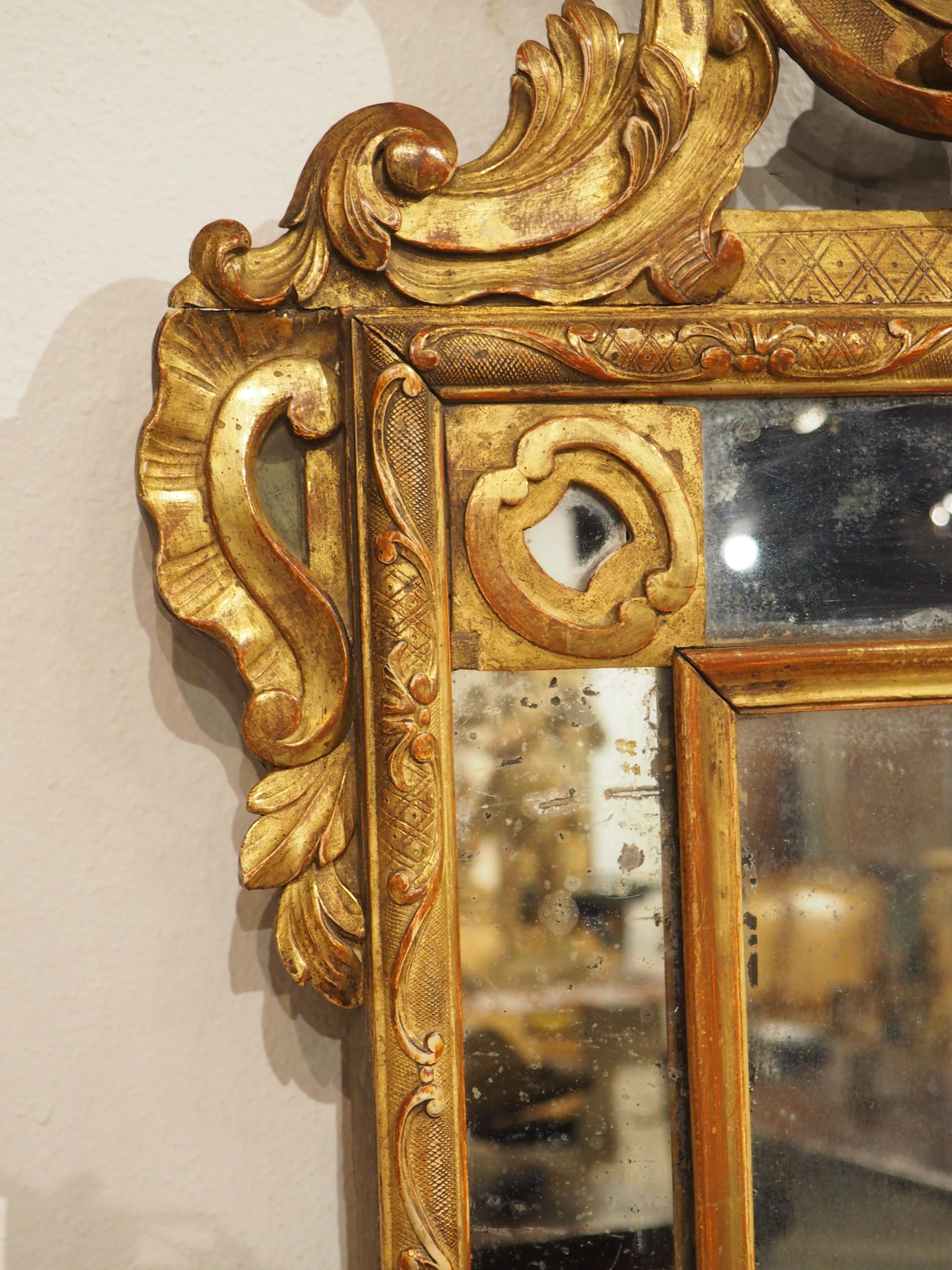 French Antique Giltwood Mirror from Provence, France, Circa 1850