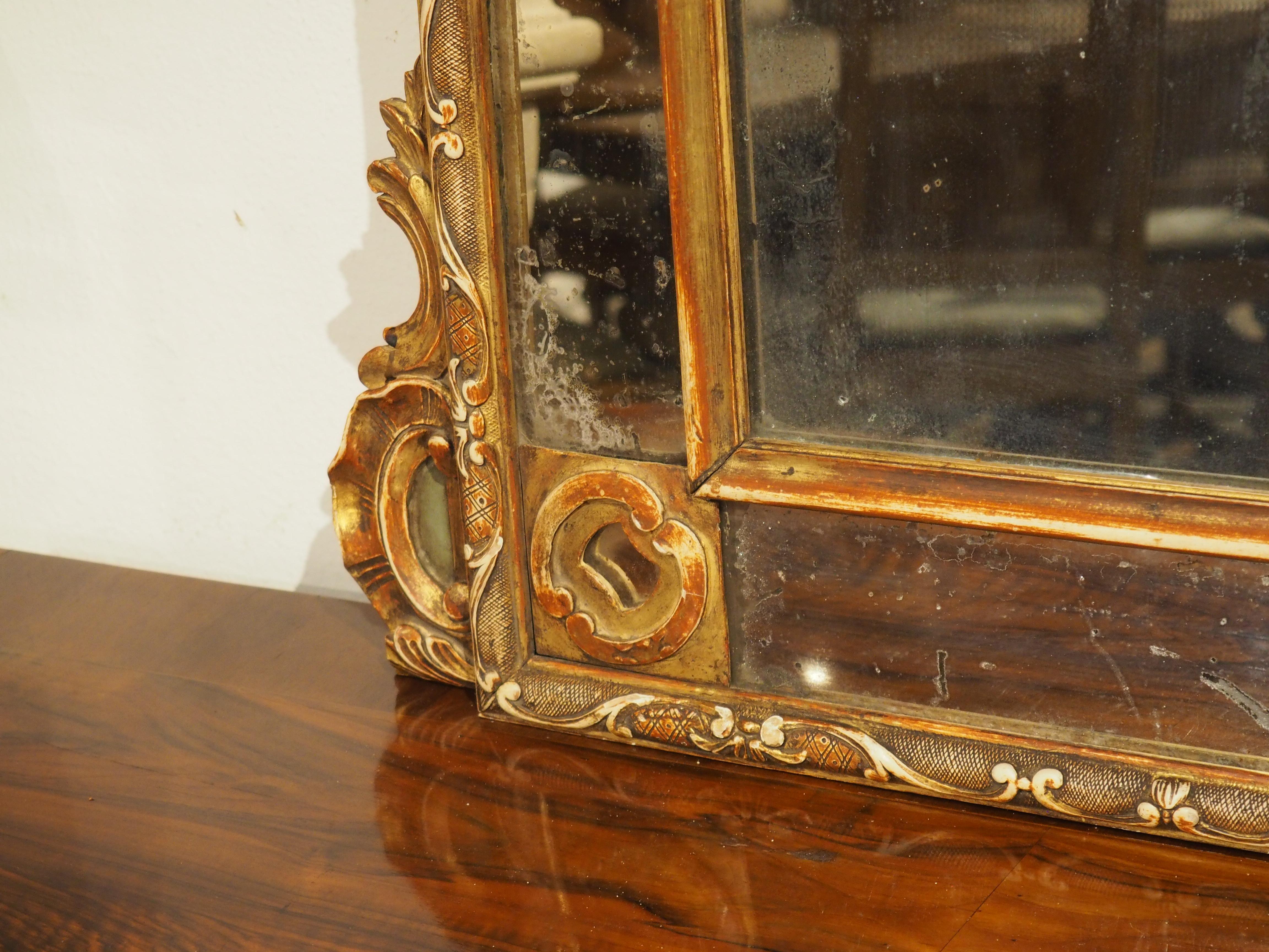 Glass Antique Giltwood Mirror from Provence, France, Circa 1850